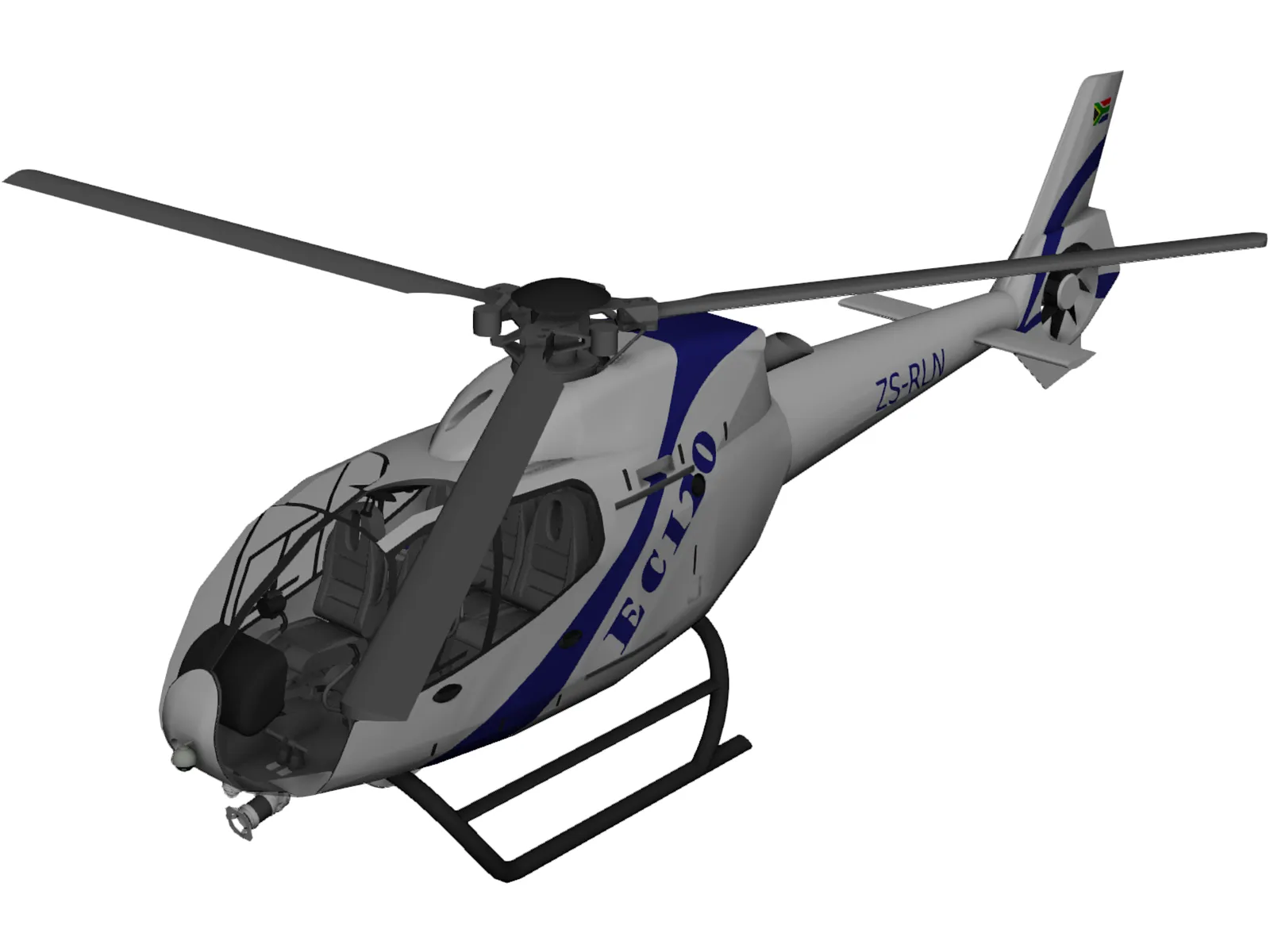 Eurocopter EC-120 3D Model main preview