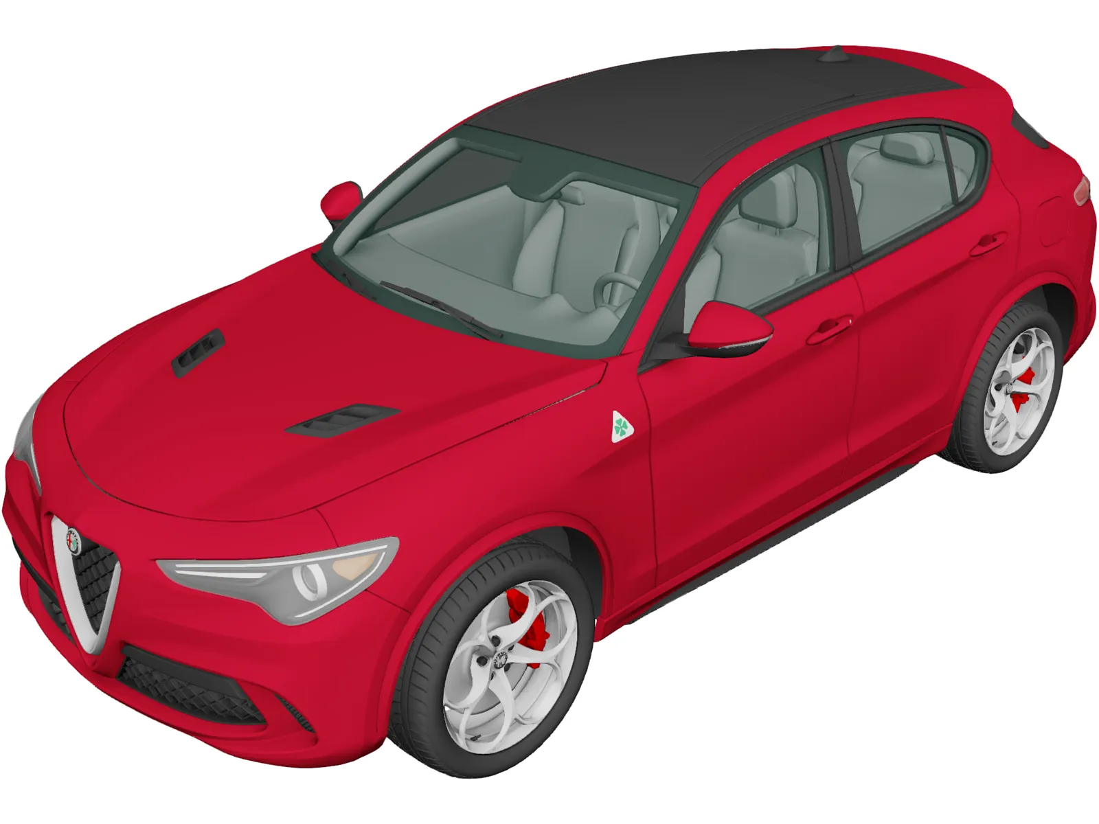 Alfa Romeo Stelvio Quadrifoglio (2018) 3D Model main preview