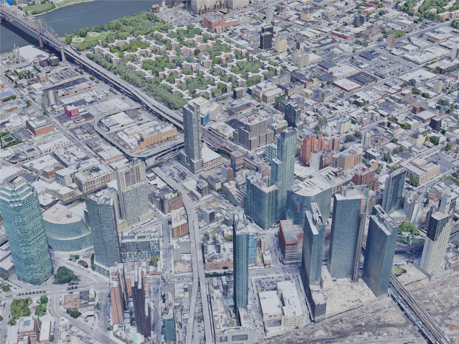 New York City, Queens, USA (2019) 3D Model main preview