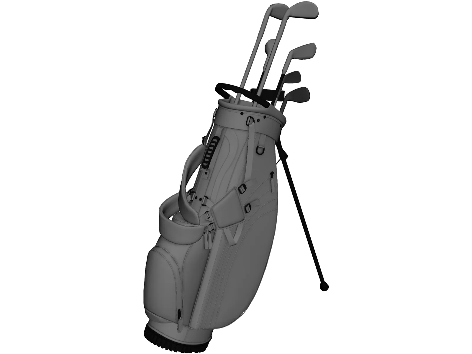Golf Bag 3D Model main preview