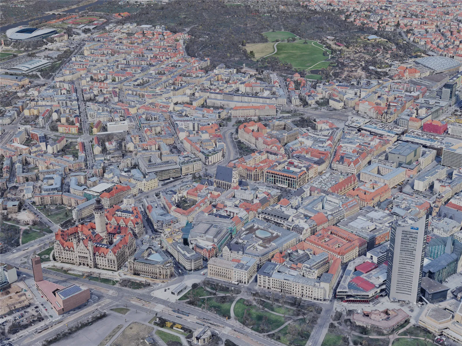 Leipzig City, Germany (2019) 3D Model main preview