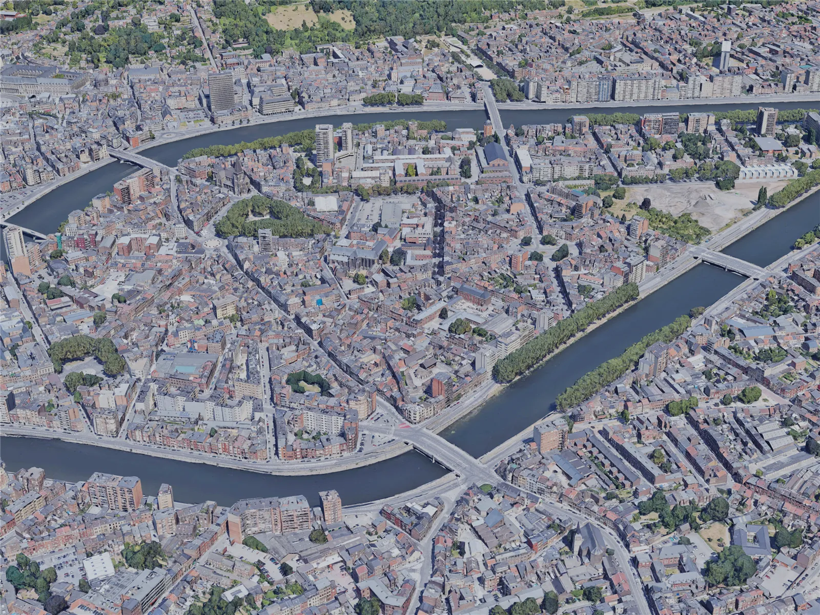 Liege City, Belgium (2019) 3D Model main preview