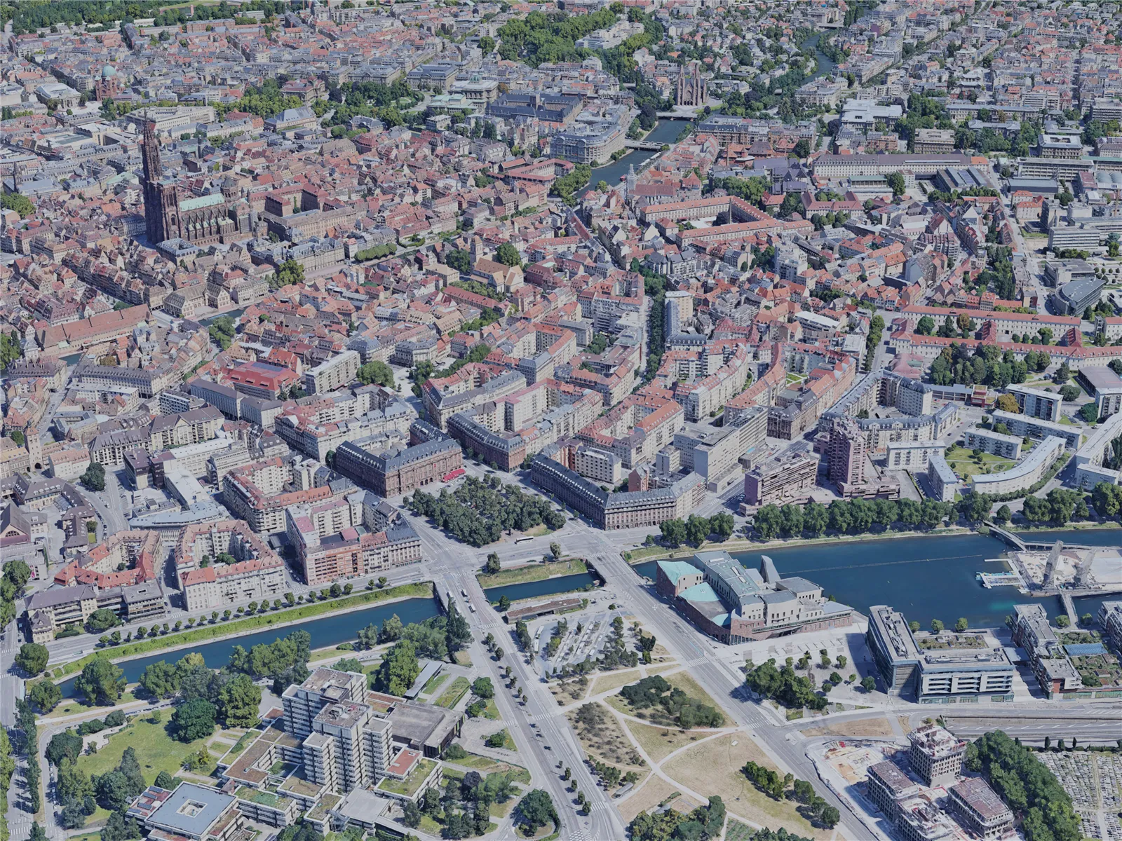 Strasbourg City, France (2019) 3D Model main preview