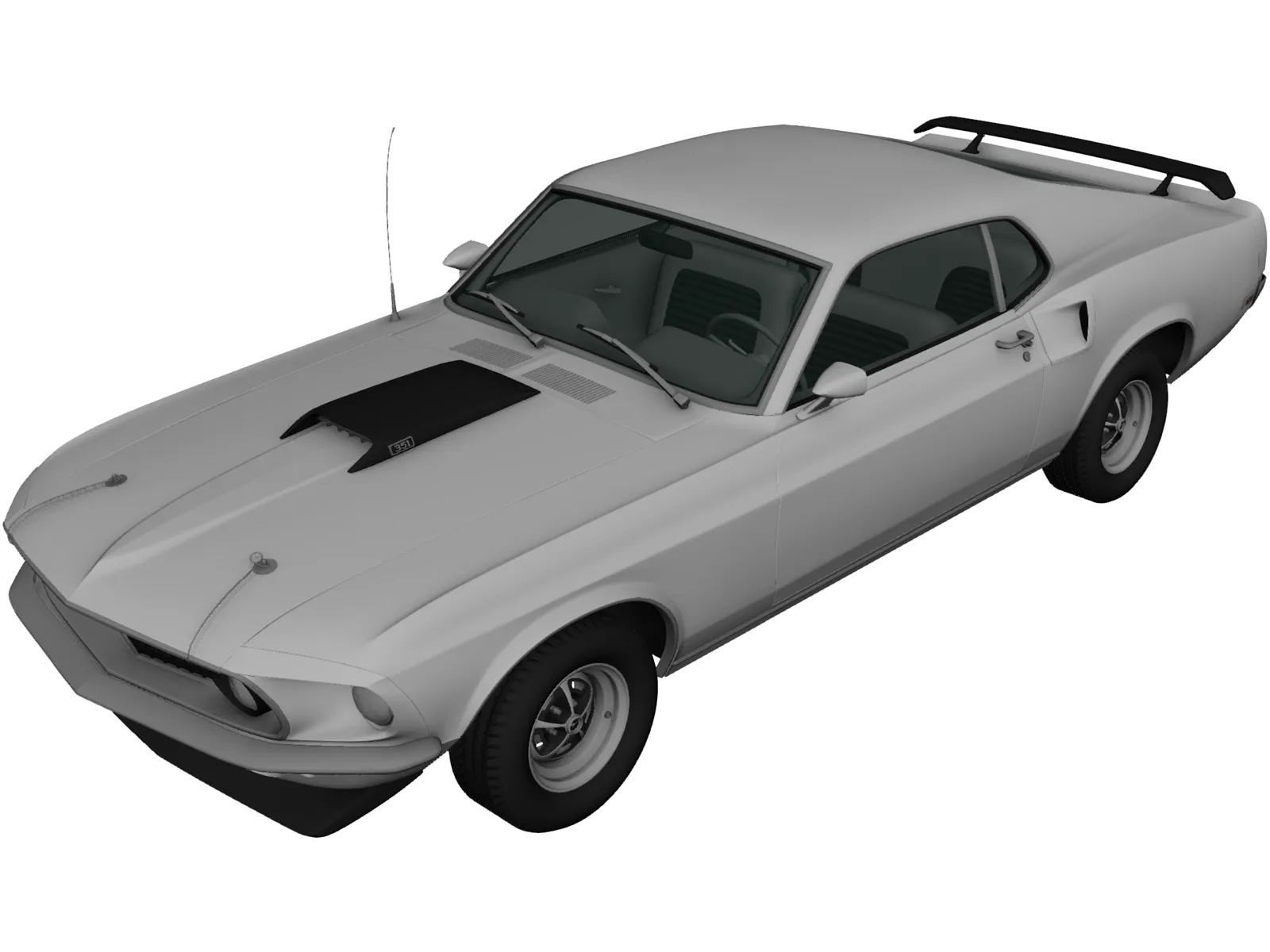 Ford Mustang (1969) 3D Model main preview