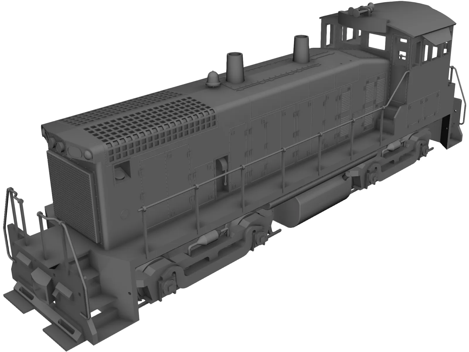 EMD SW1500 Locomotive 3D Model main preview
