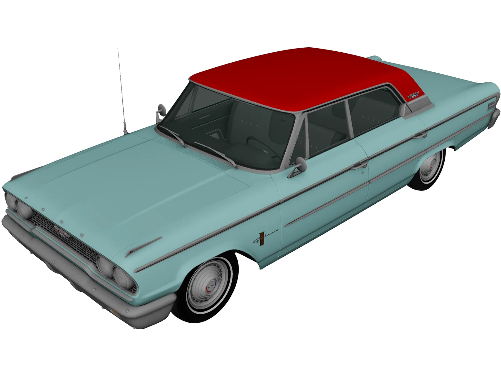 Ford Galaxie 500 (1963) 3D Model main preview