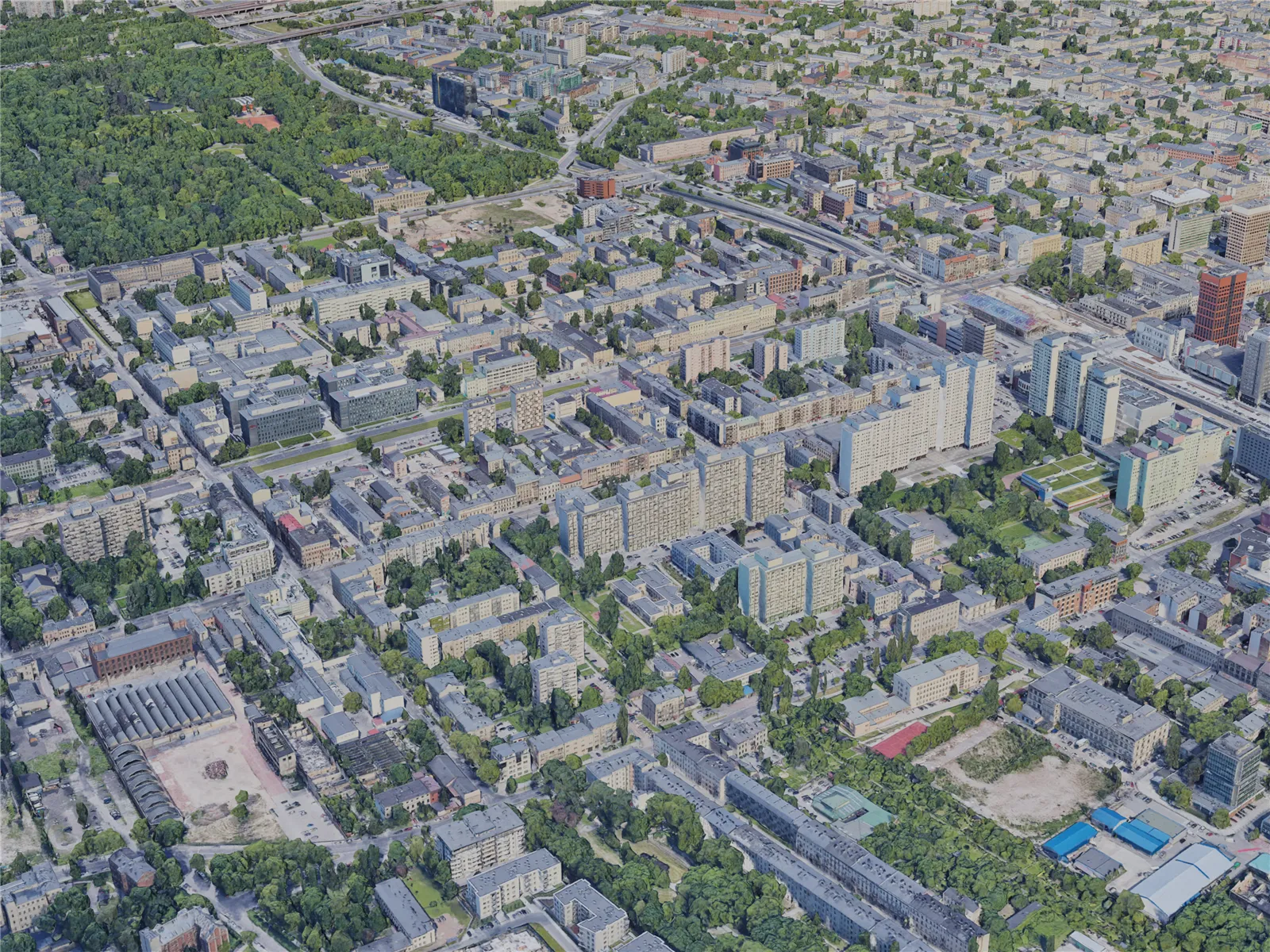 Lodz City, Poland (2019) 3D Model main preview