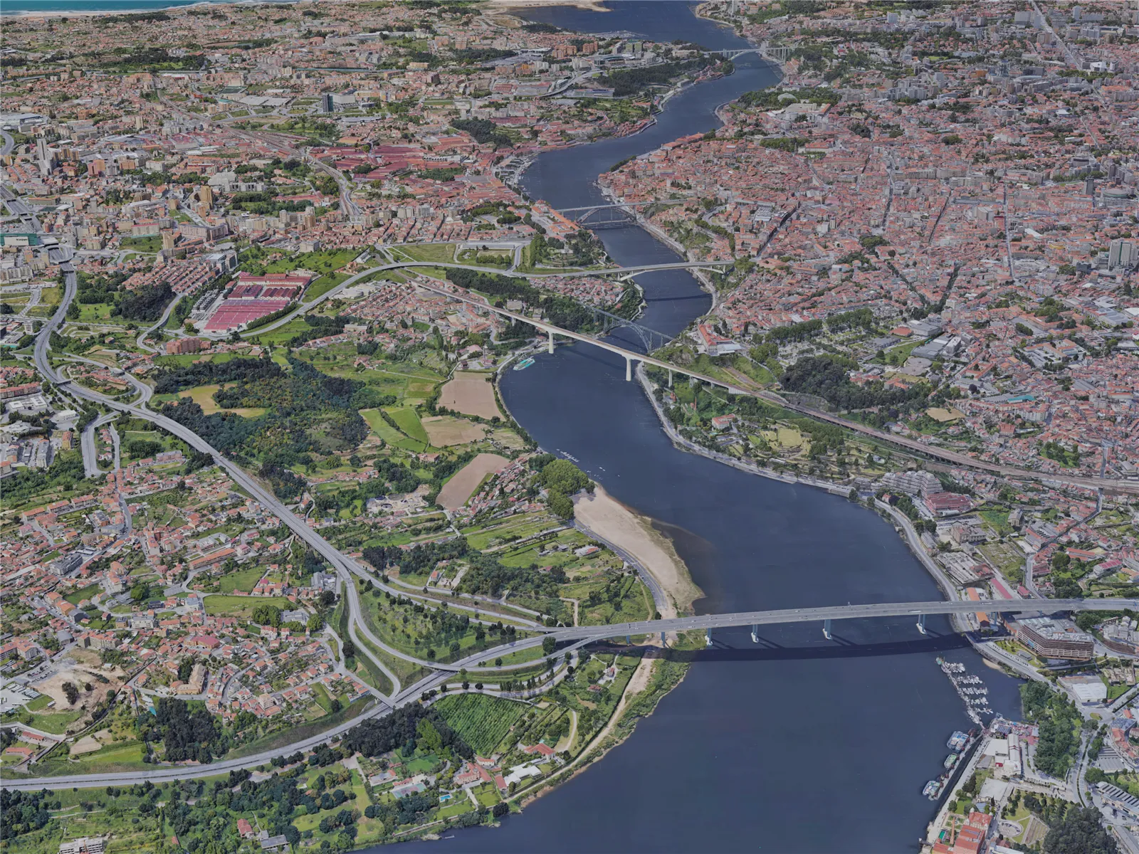 Porto City, Portugal (2019) 3D Model main preview