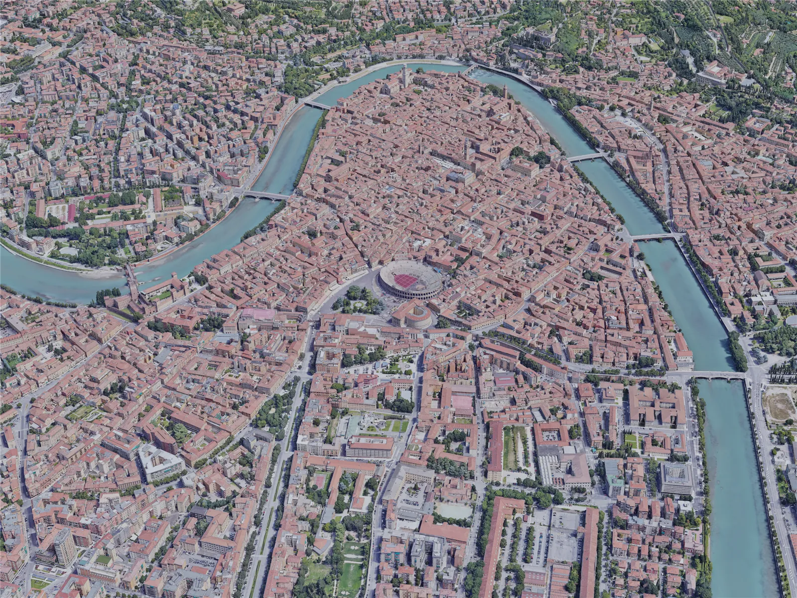 Verona City, Italy (2019) 3D Model main preview