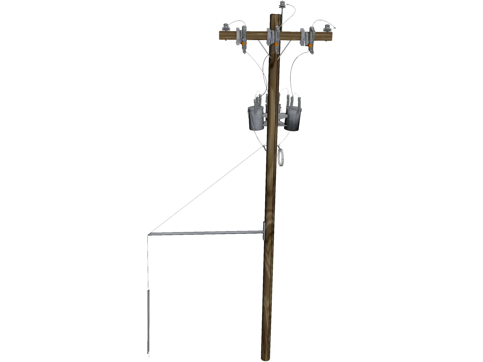 Electrical Pole 3D Model main preview