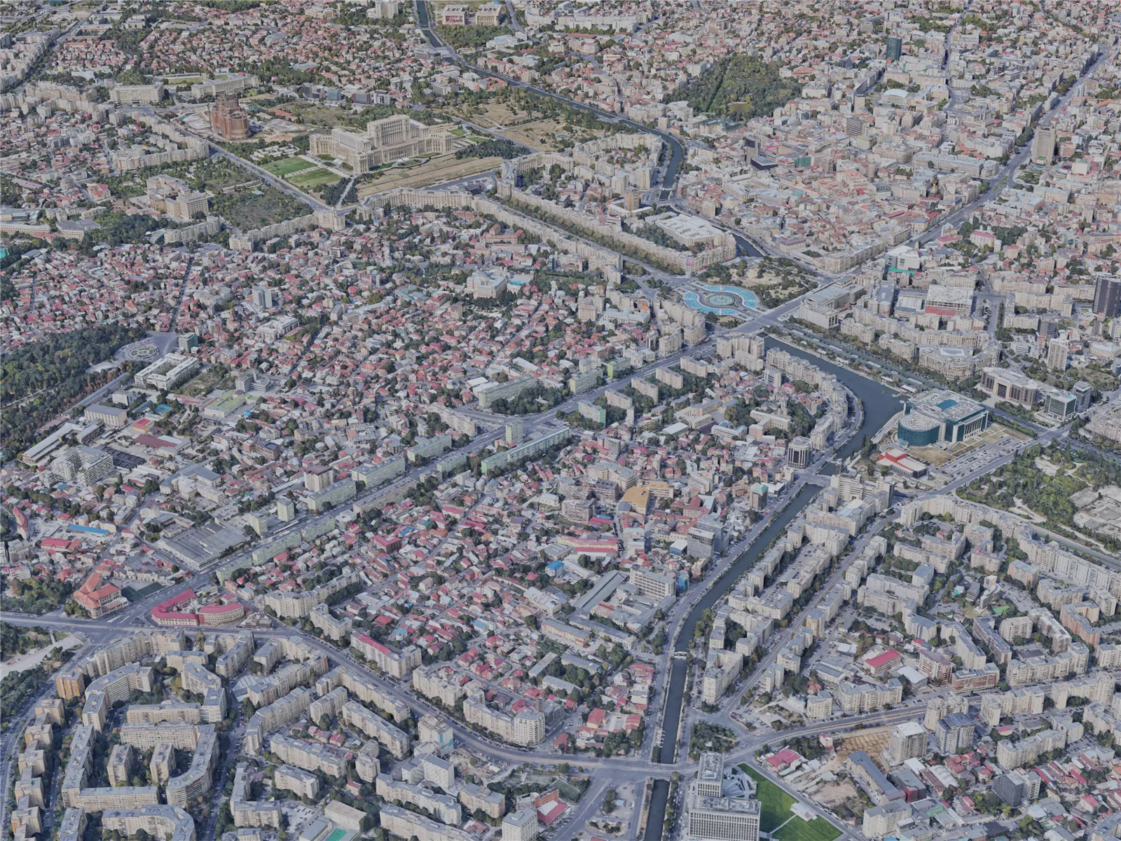 Bucharest City, Romania (2020) 3D Model main preview