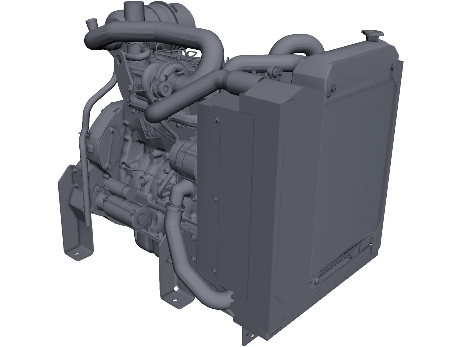 JCB444 TCA Tier III Engine 3D Model main preview