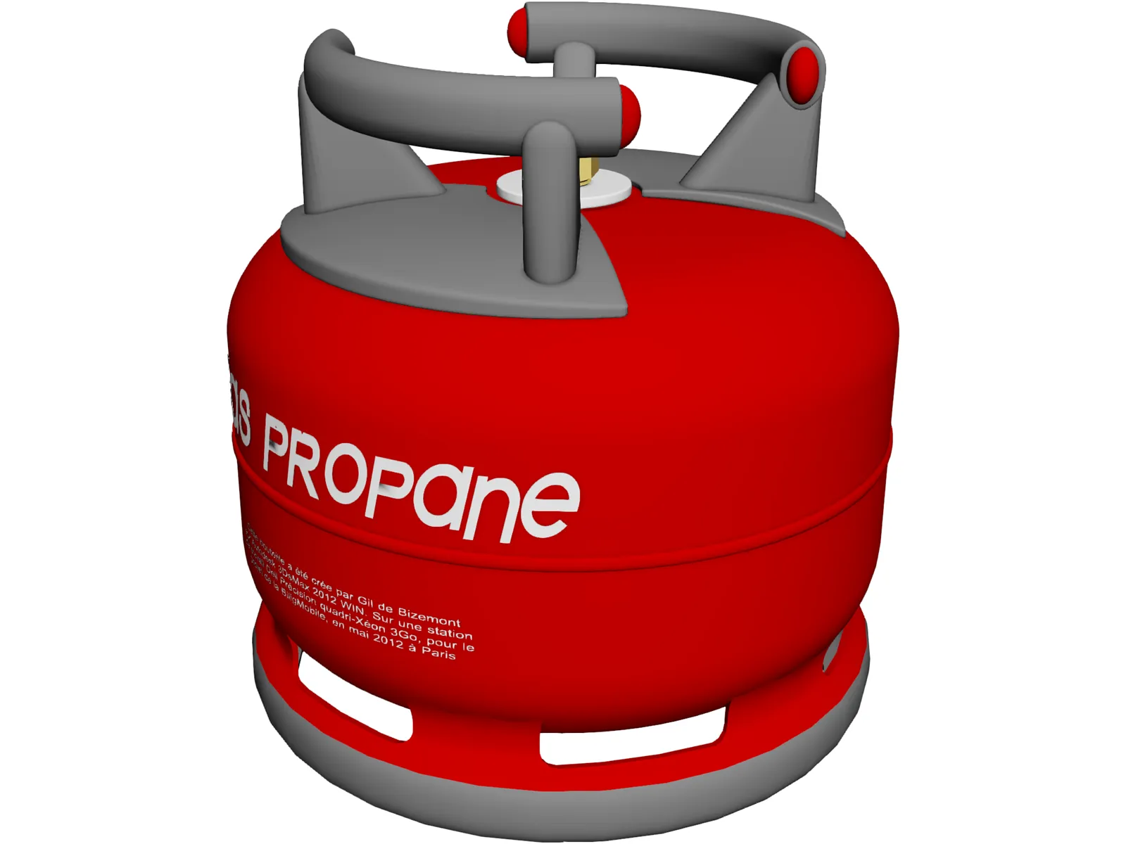 Gas Bottle ELFI 3D Model main preview