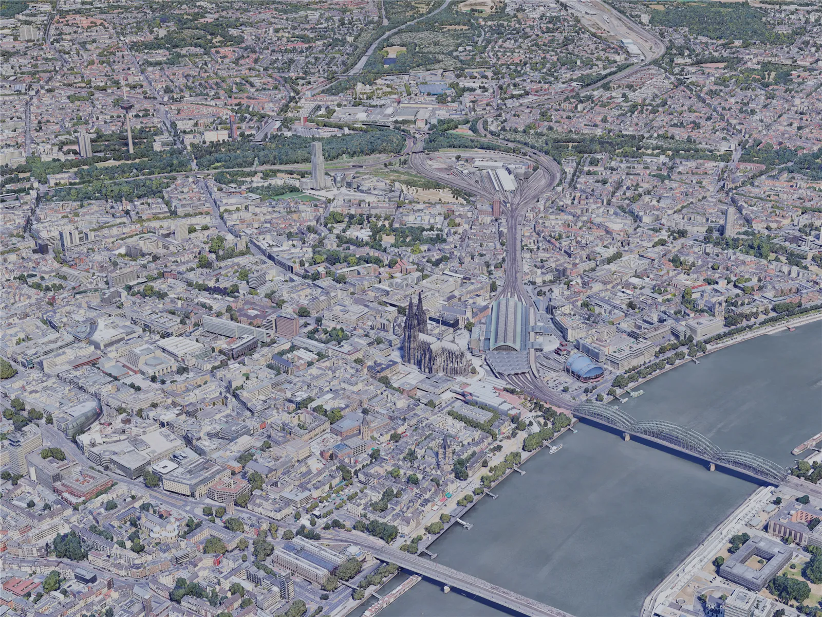 Cologne City, Germany (2019) 3D Model main preview