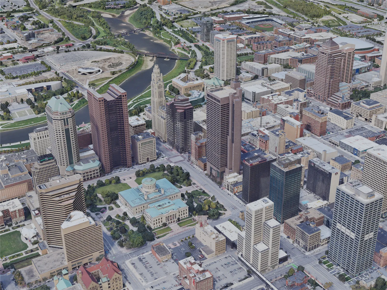 Columbus City, OH, USA (2019) 3D Model main preview