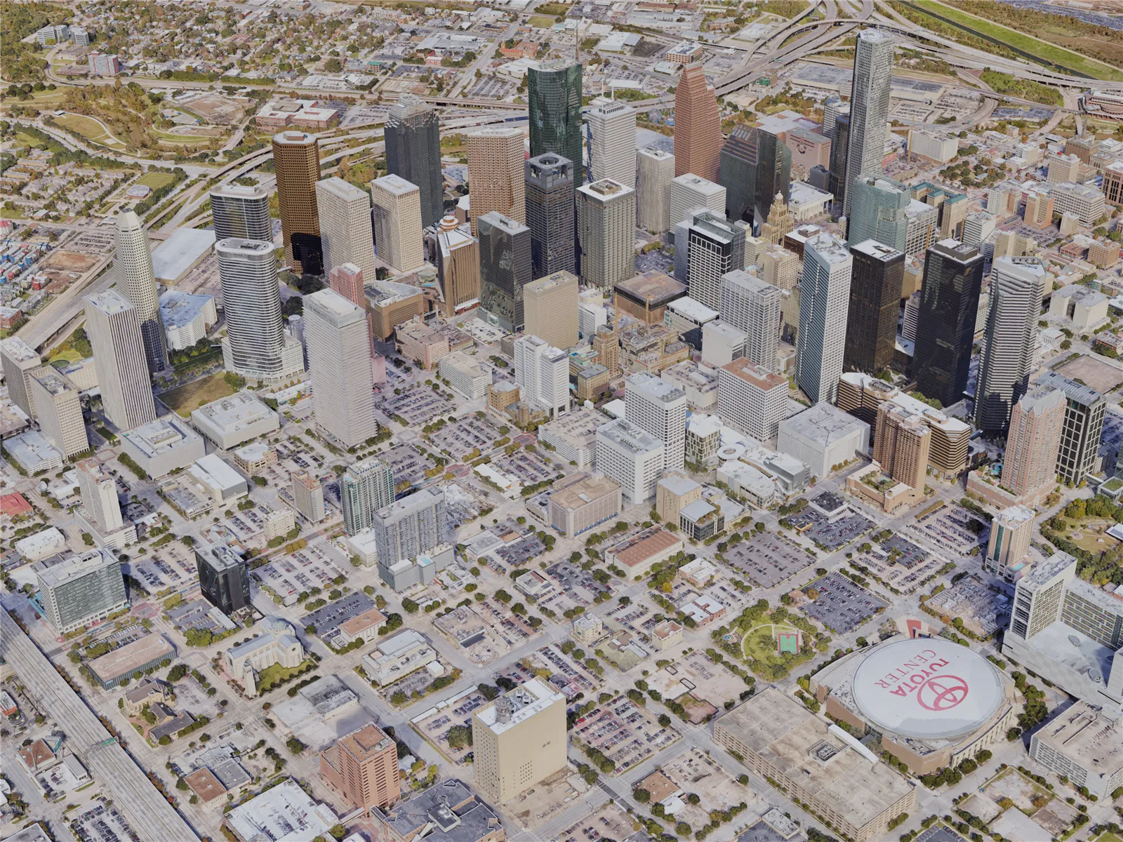 Houston City, TX, USA (2019) 3D Model main preview