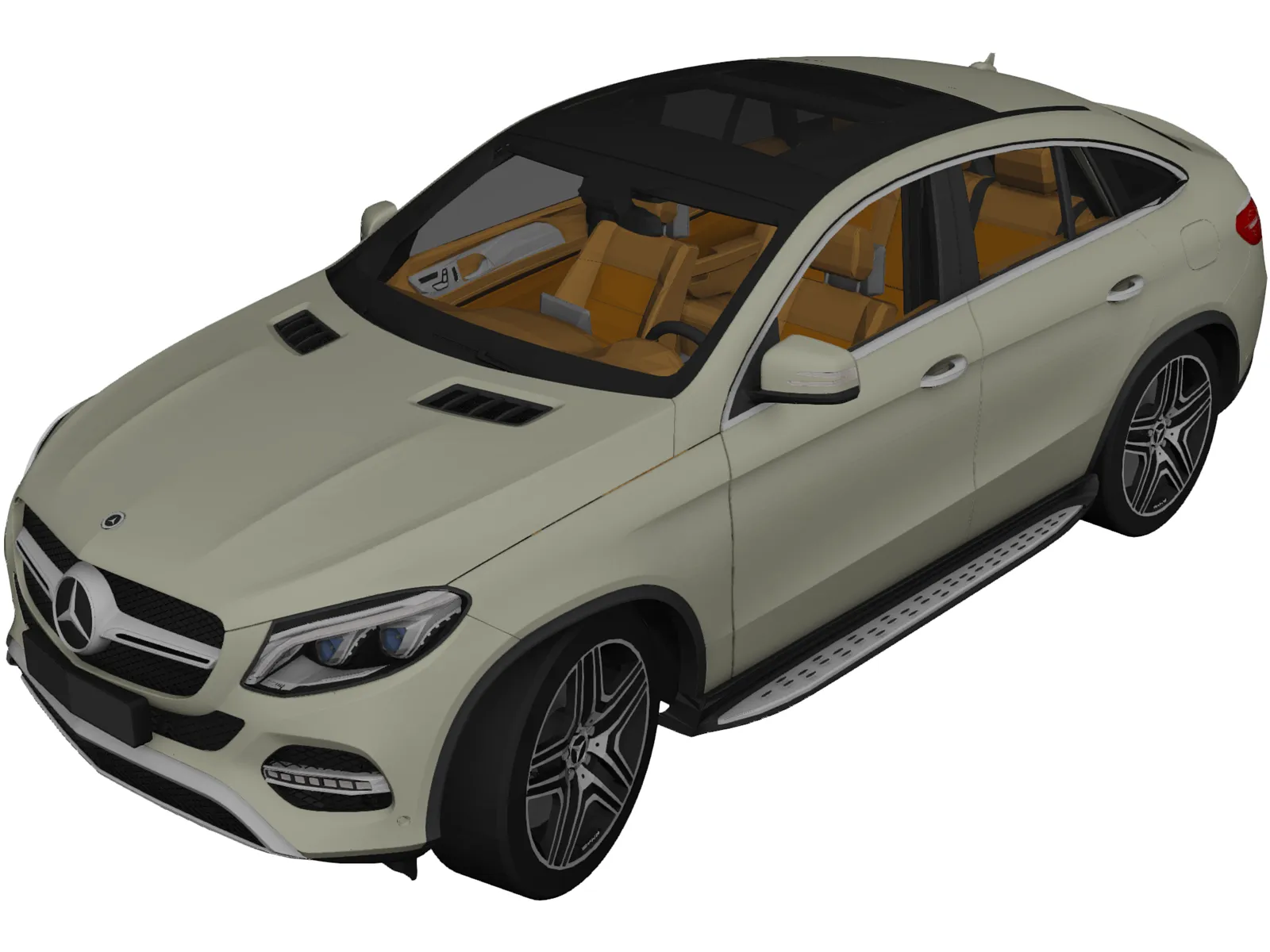 Mercedes-Benz GLE 350D Coupe 3D Model main preview
