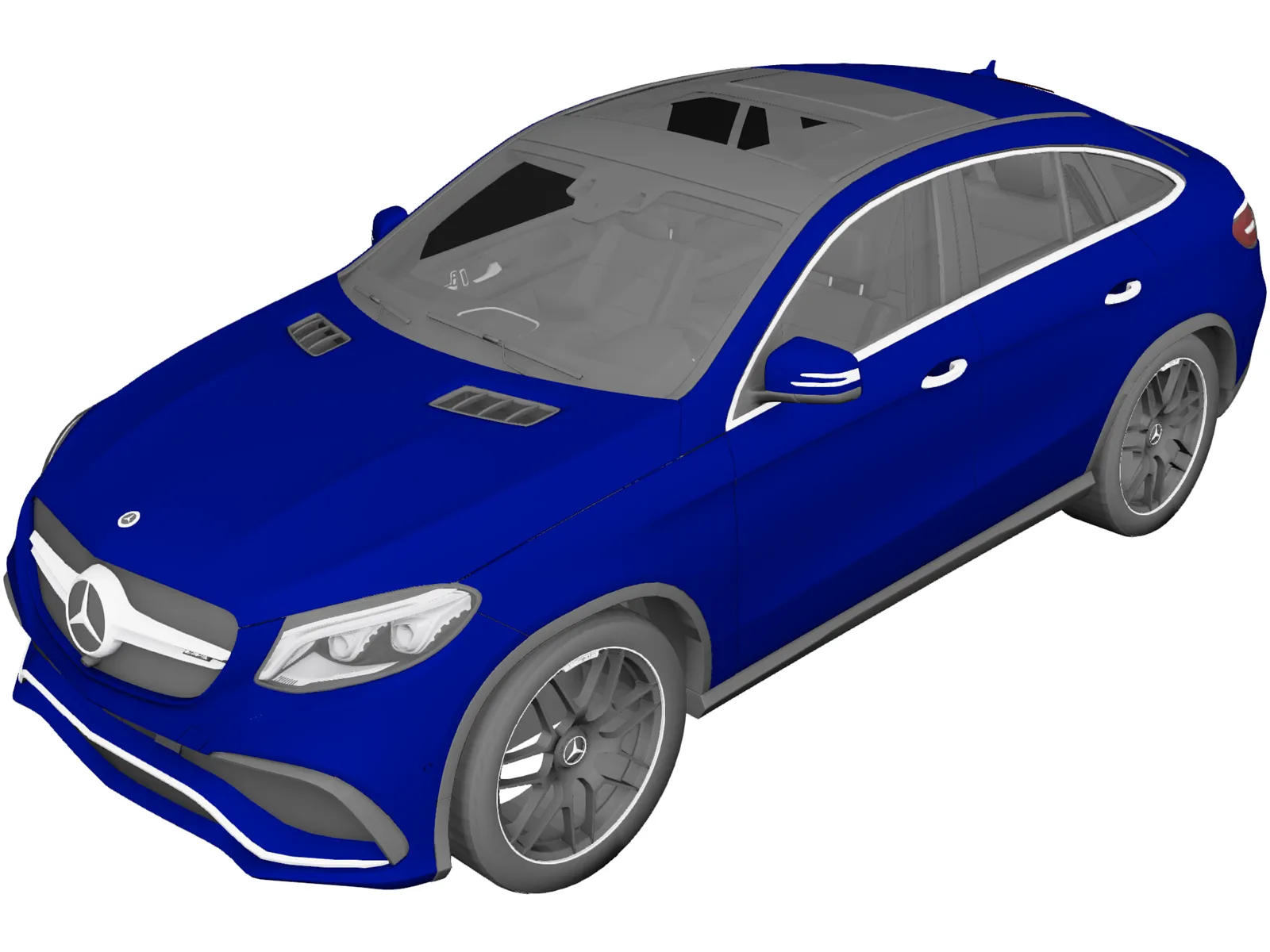 Mercedes-Benz GLE 63 AMG Coupe (2018) 3D Model main preview