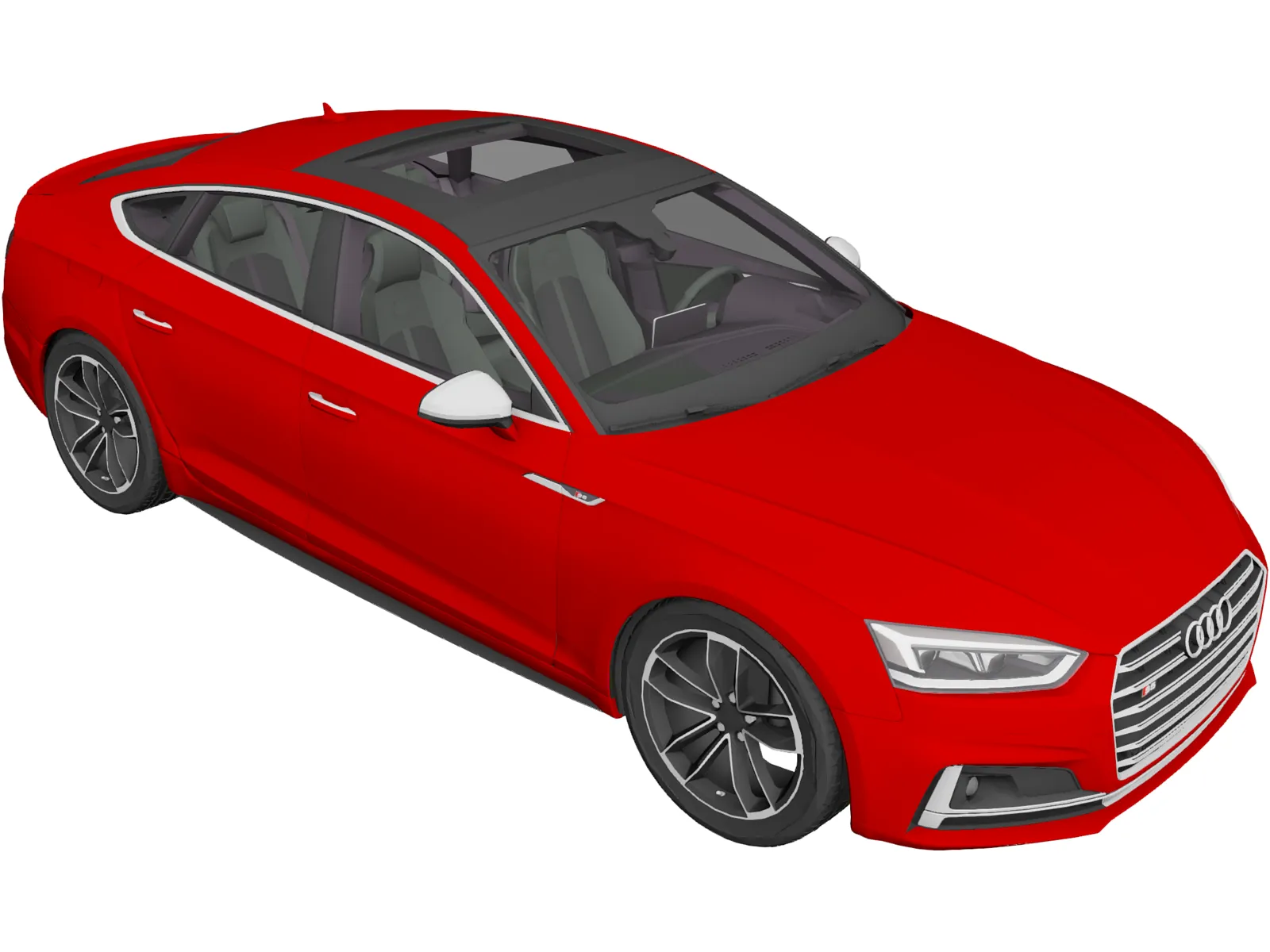 Audi S5 Sportback (2018) 3D Model main preview