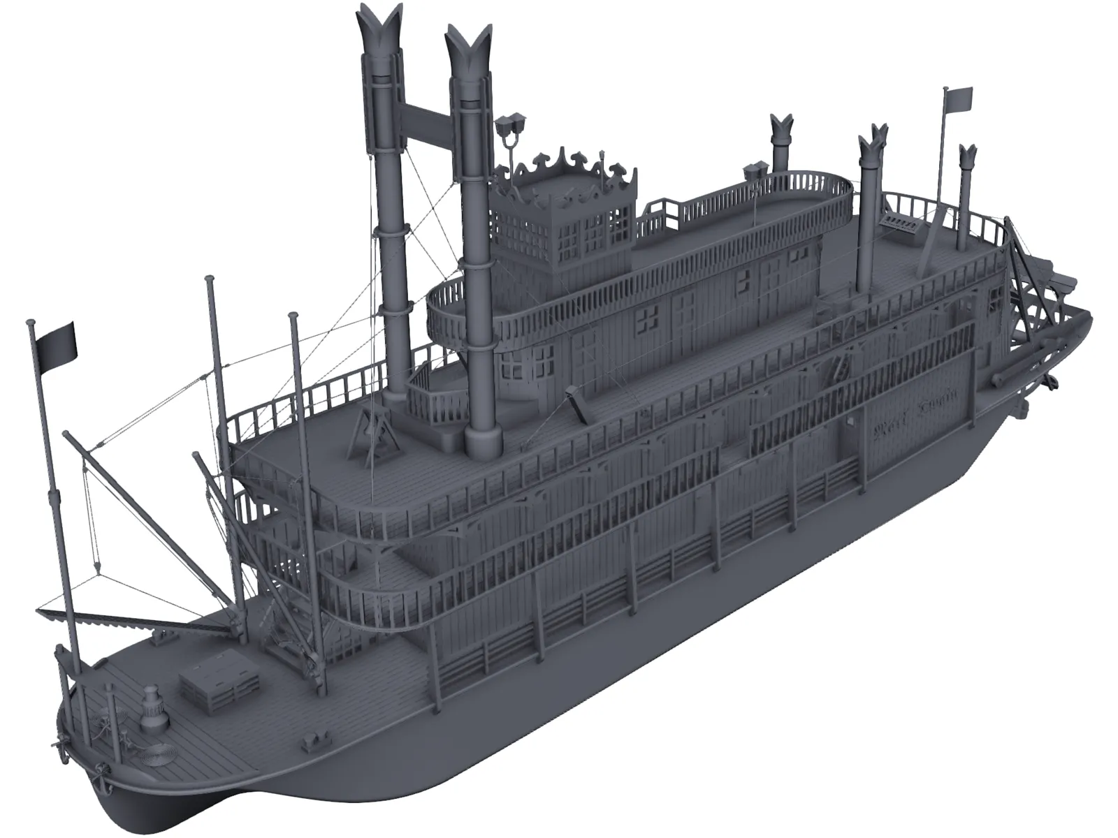 Steam Ship 3D Model main preview