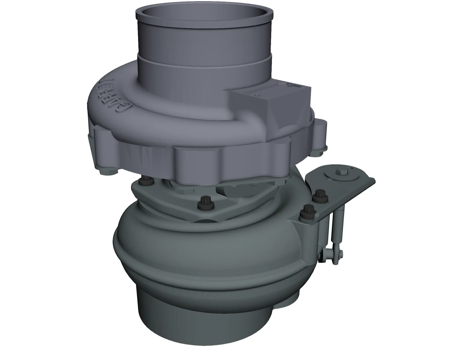 Garret GT37 Turbocharger 3D Model main preview