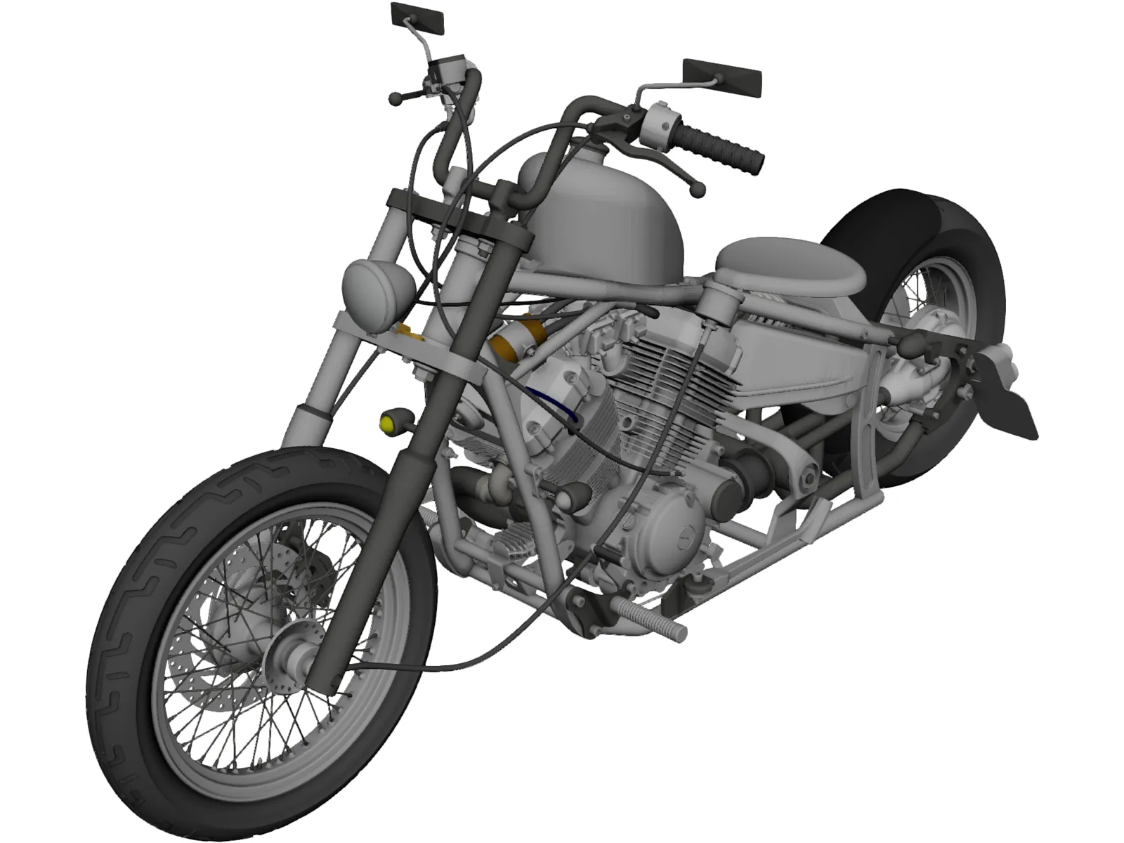Yamaha Bobber 3D Model main preview