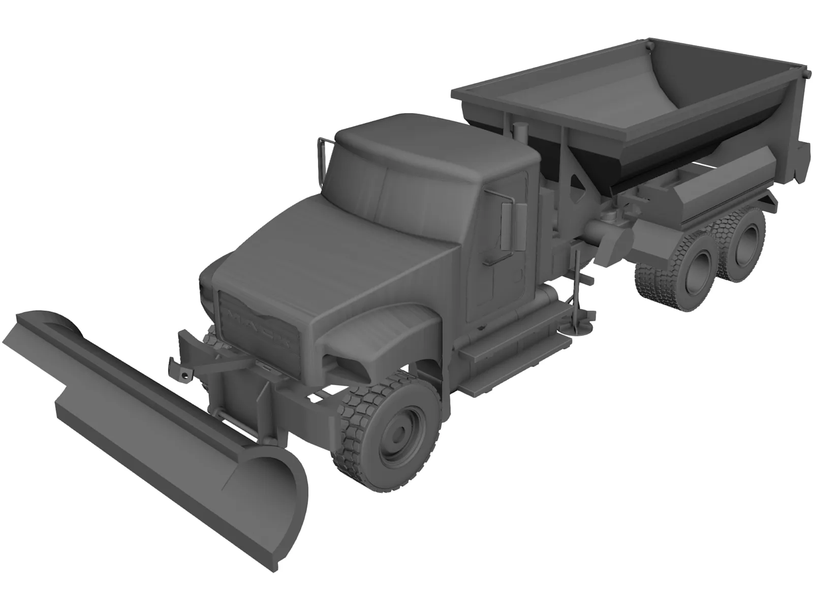 Snow Plow 3D Model main preview