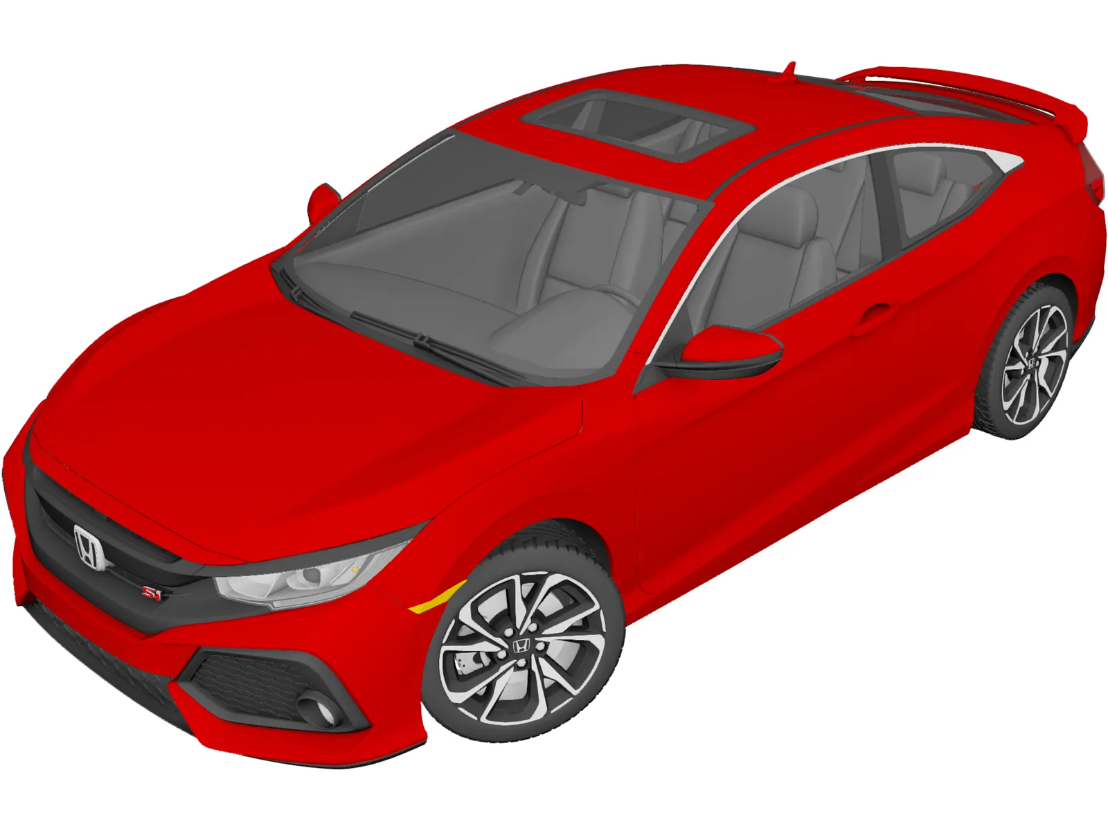 Honda Civic Si Coupe (2019) 3D Model main preview