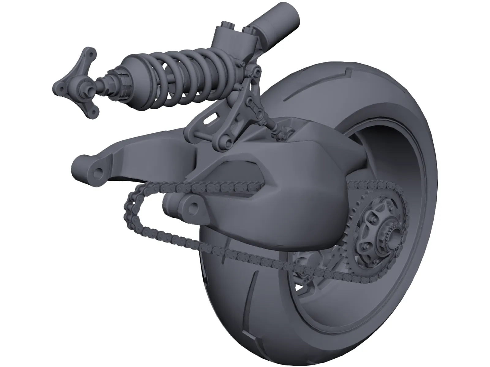 Ducati Rear Train 3D Model main preview