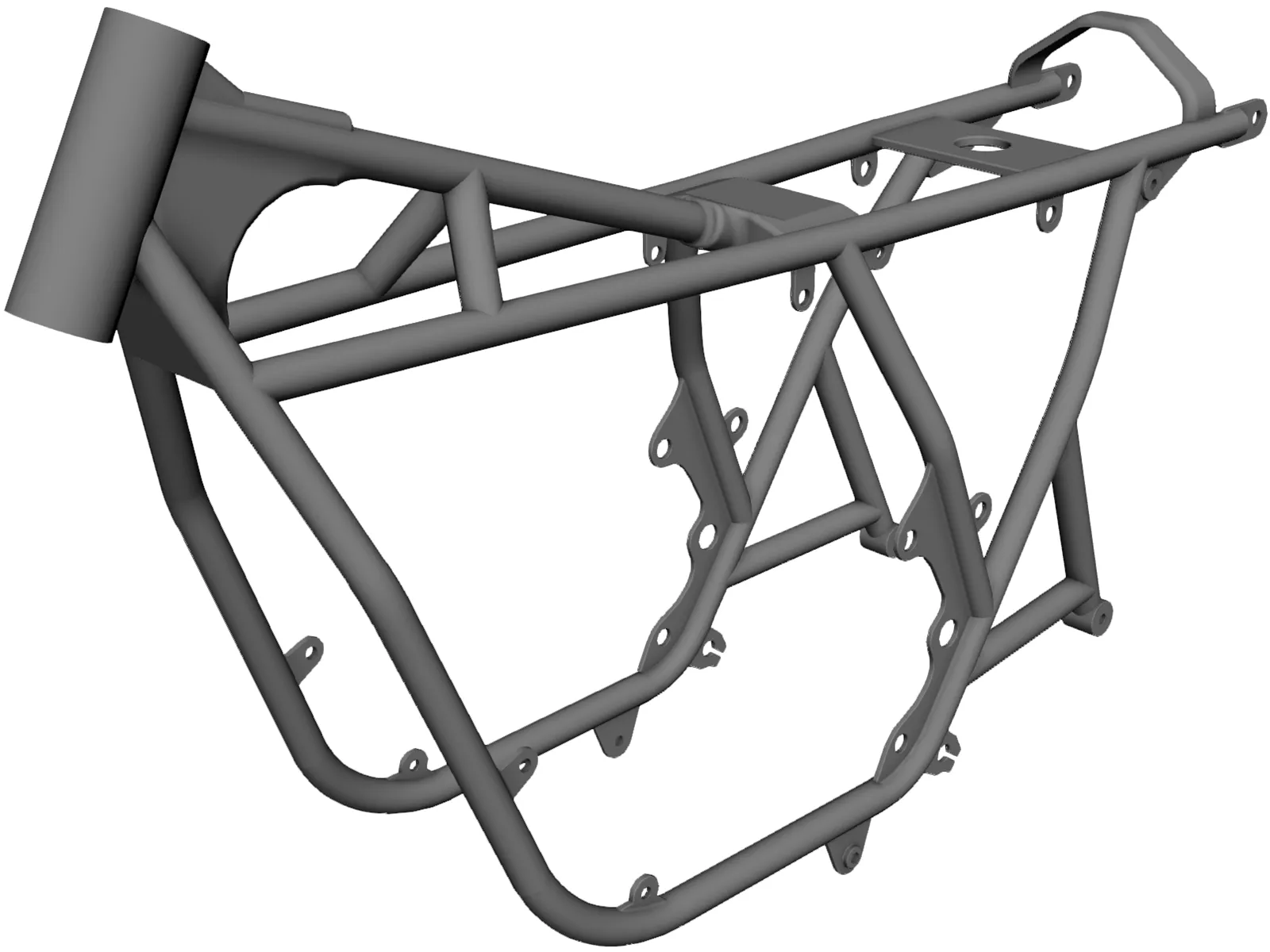 Honda CB750 Frame 3D Model main preview