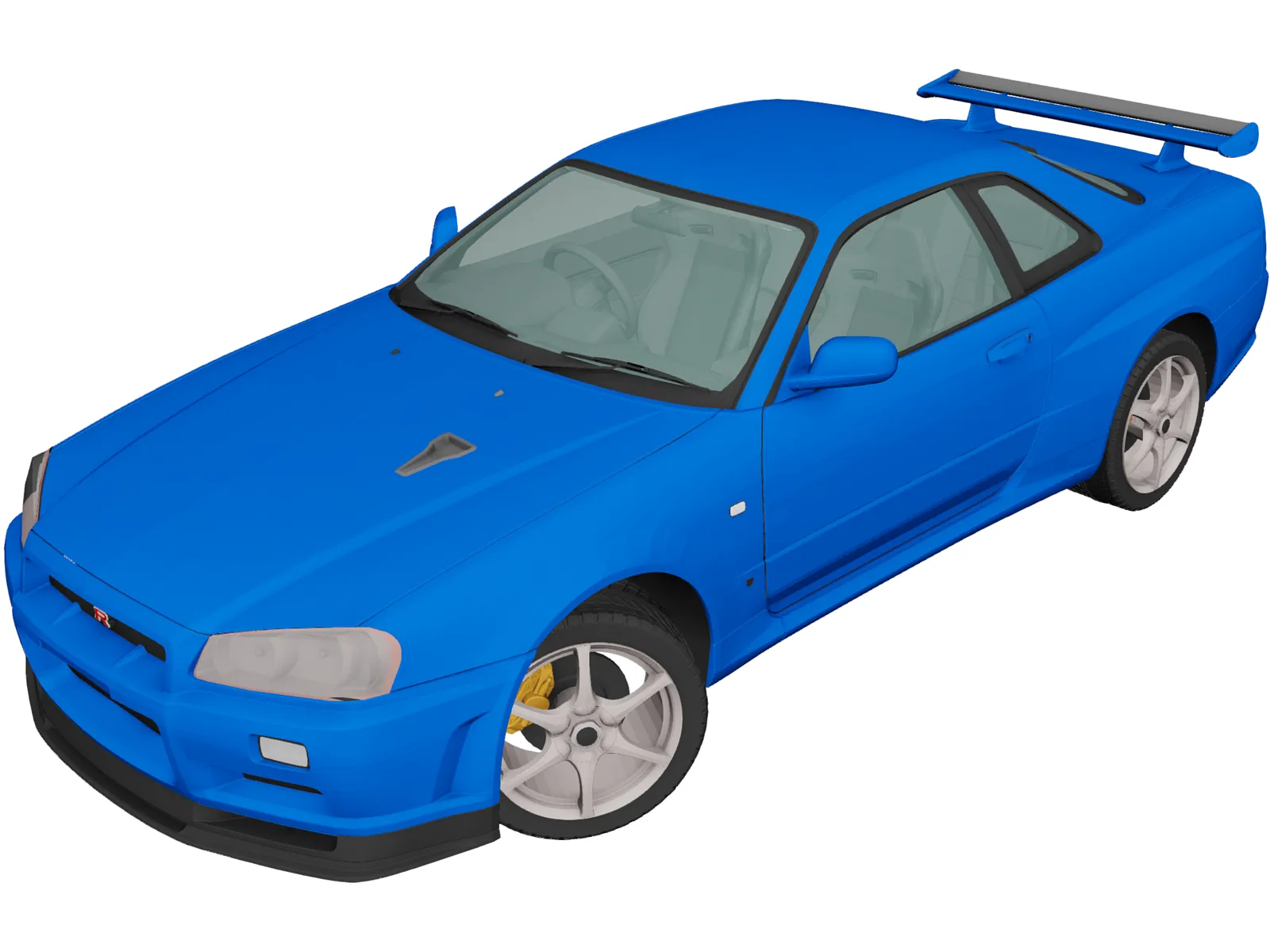 Nissan Skyline GTR R34 3D Model main preview