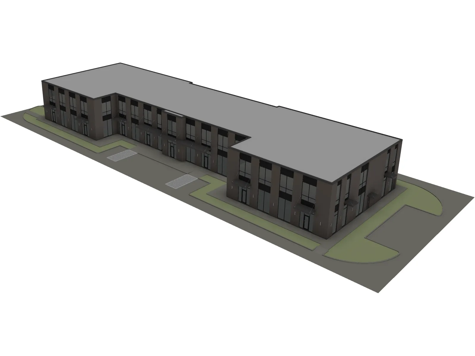 H-mart Office Building 3D Model main preview