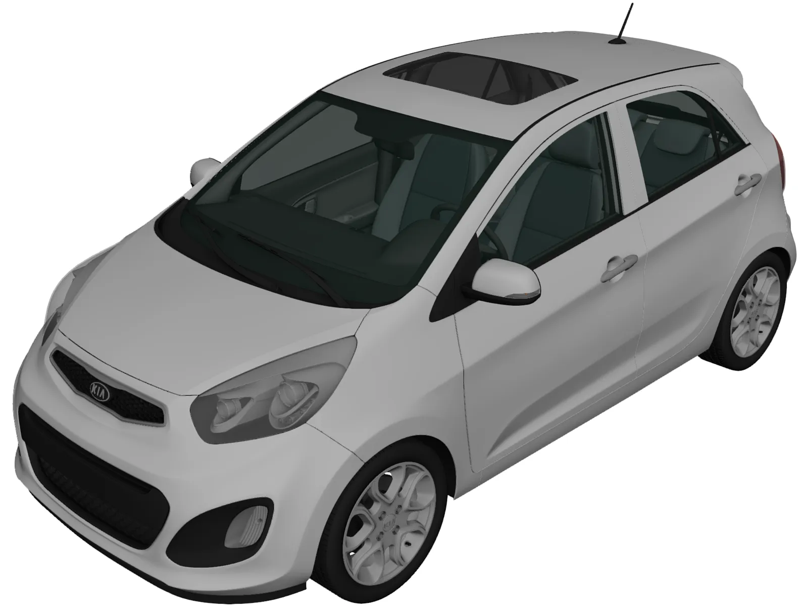 Kia Picanto (2012) 3D Model main preview