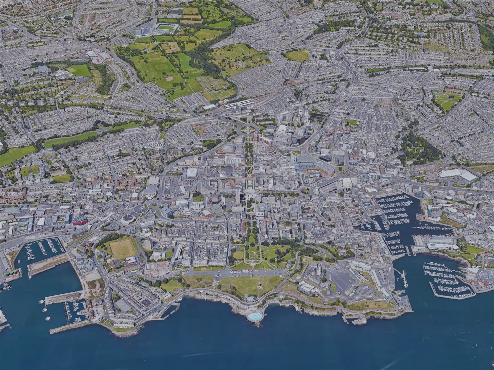 Plymouth City, UK (2019) 3D Model main preview