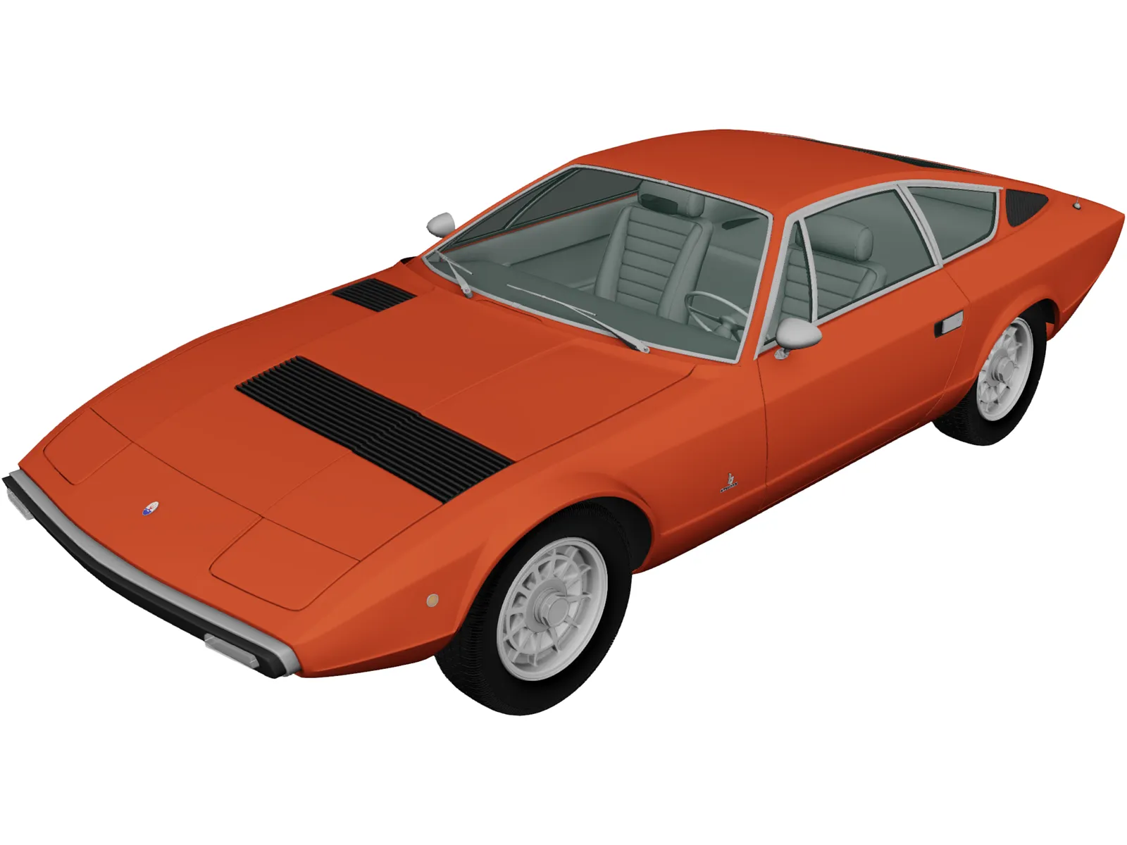 Maserati Khamsin AM120 (1977) 3D Model main preview