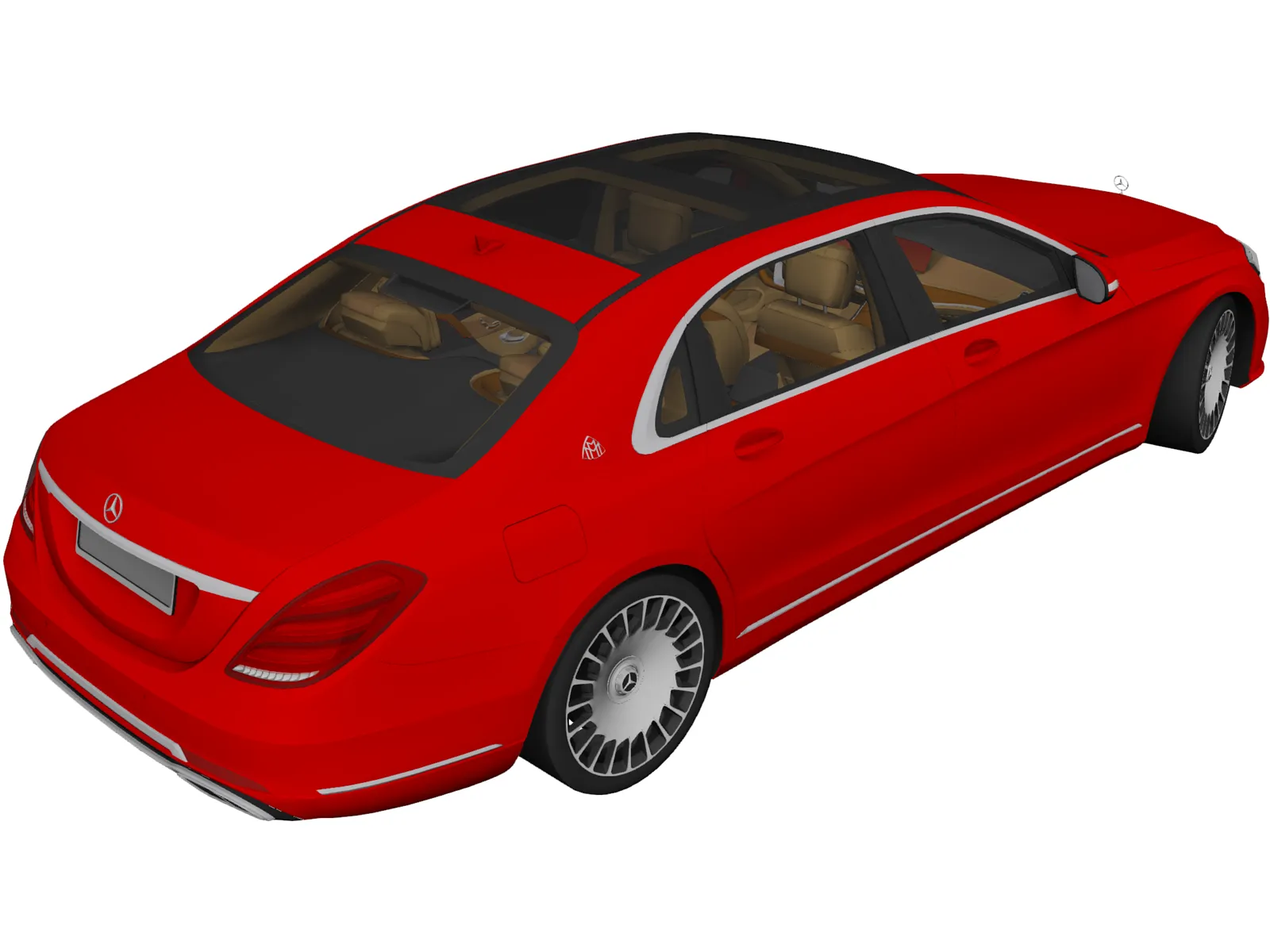 Mercedes-Benz S650 Sedan (2019) 3D Model main preview