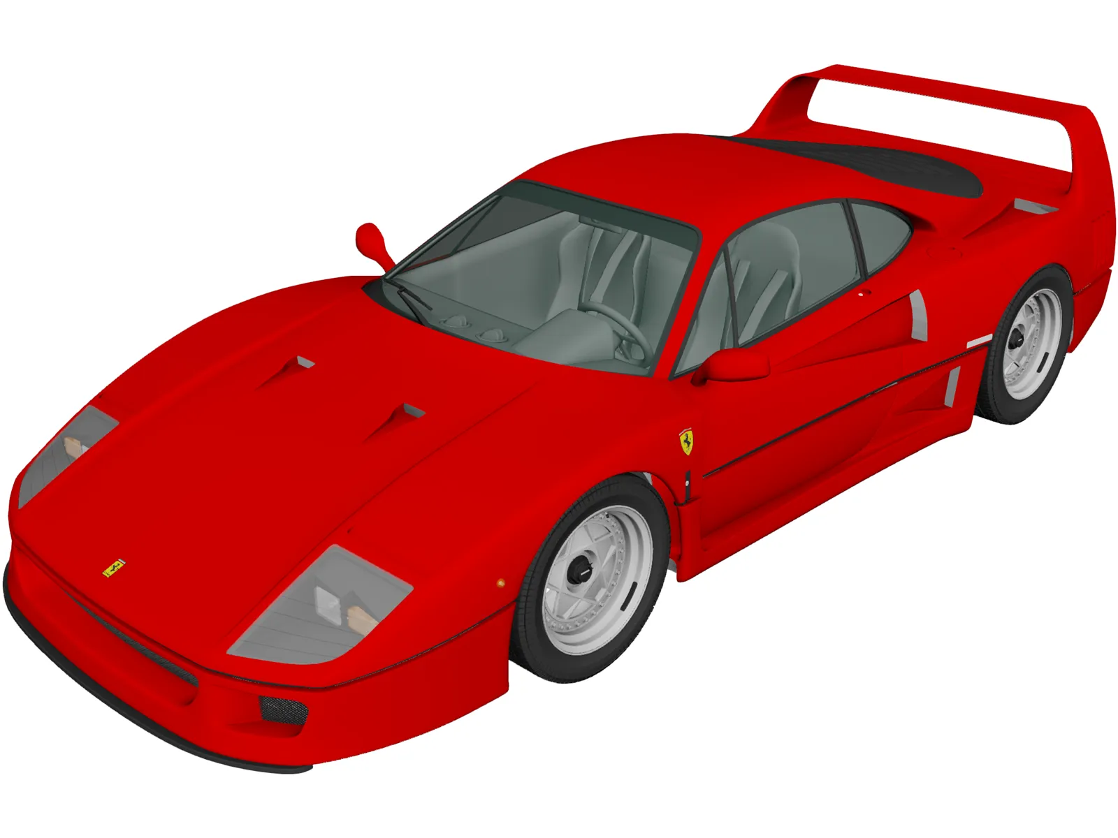 Ferrari F40 (1987) 3D Model main preview