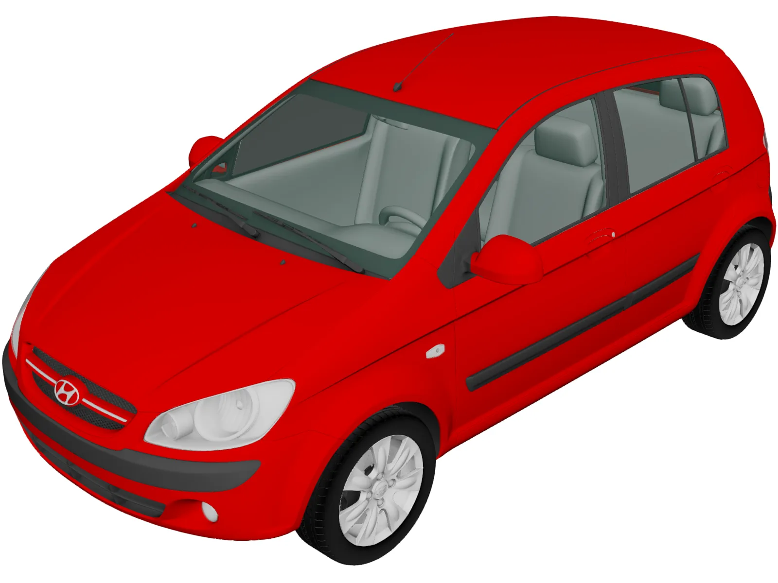 Hyundai Getz (2006) 3D Model main preview