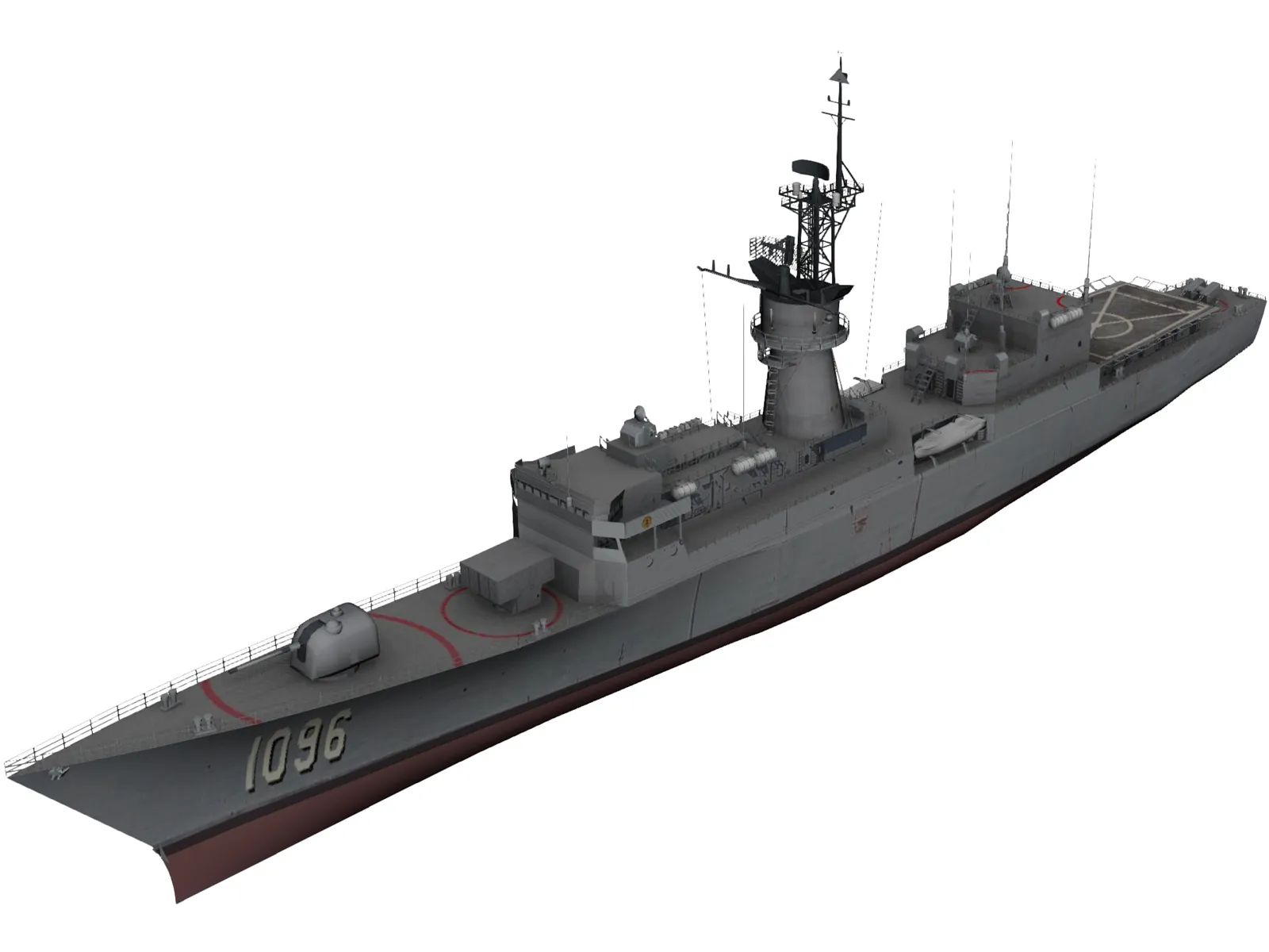 USS Knox 3D Model main preview