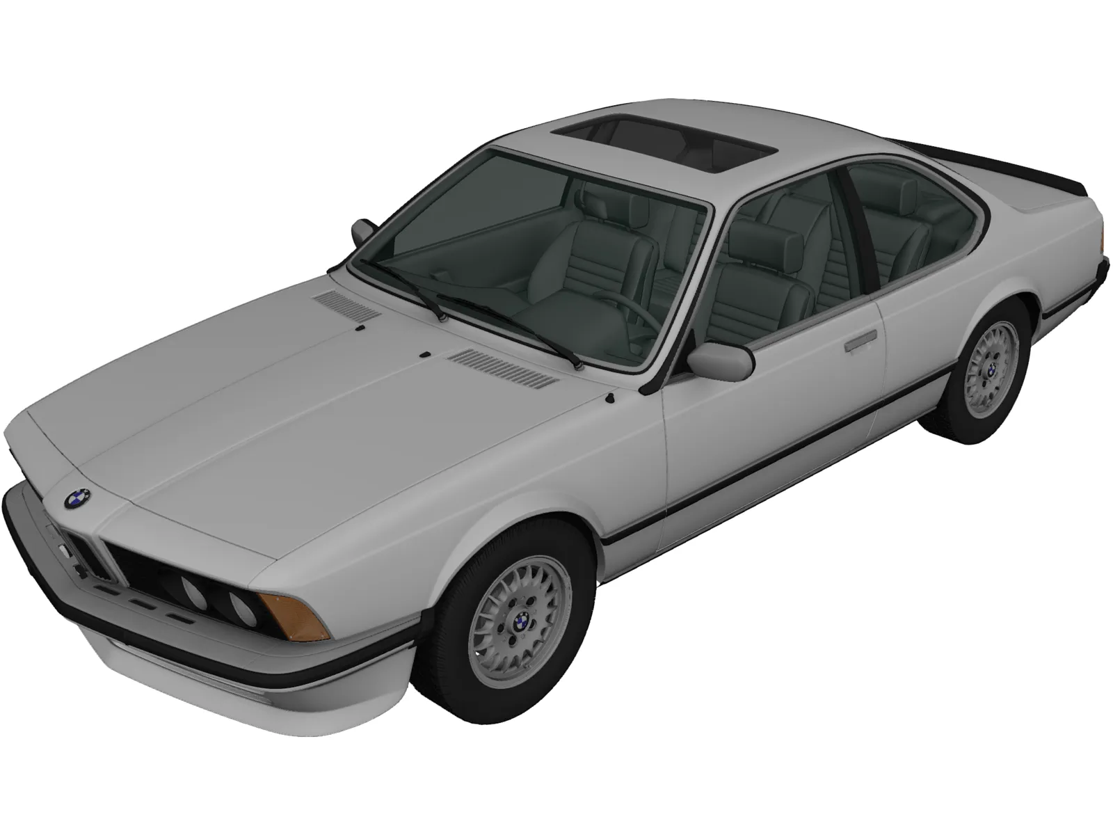 BMW 6-series 635CSi E24 (1978) 3D Model main preview