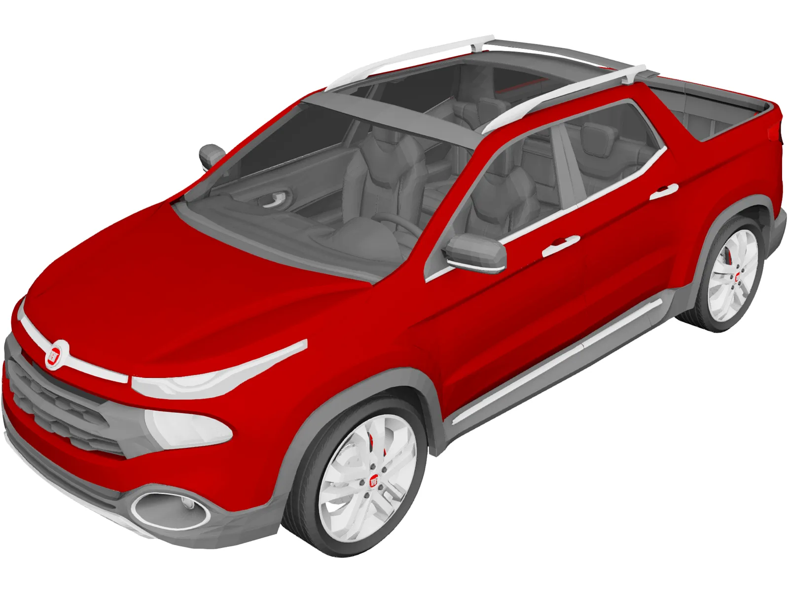 Fiat Toro 3D Model main preview