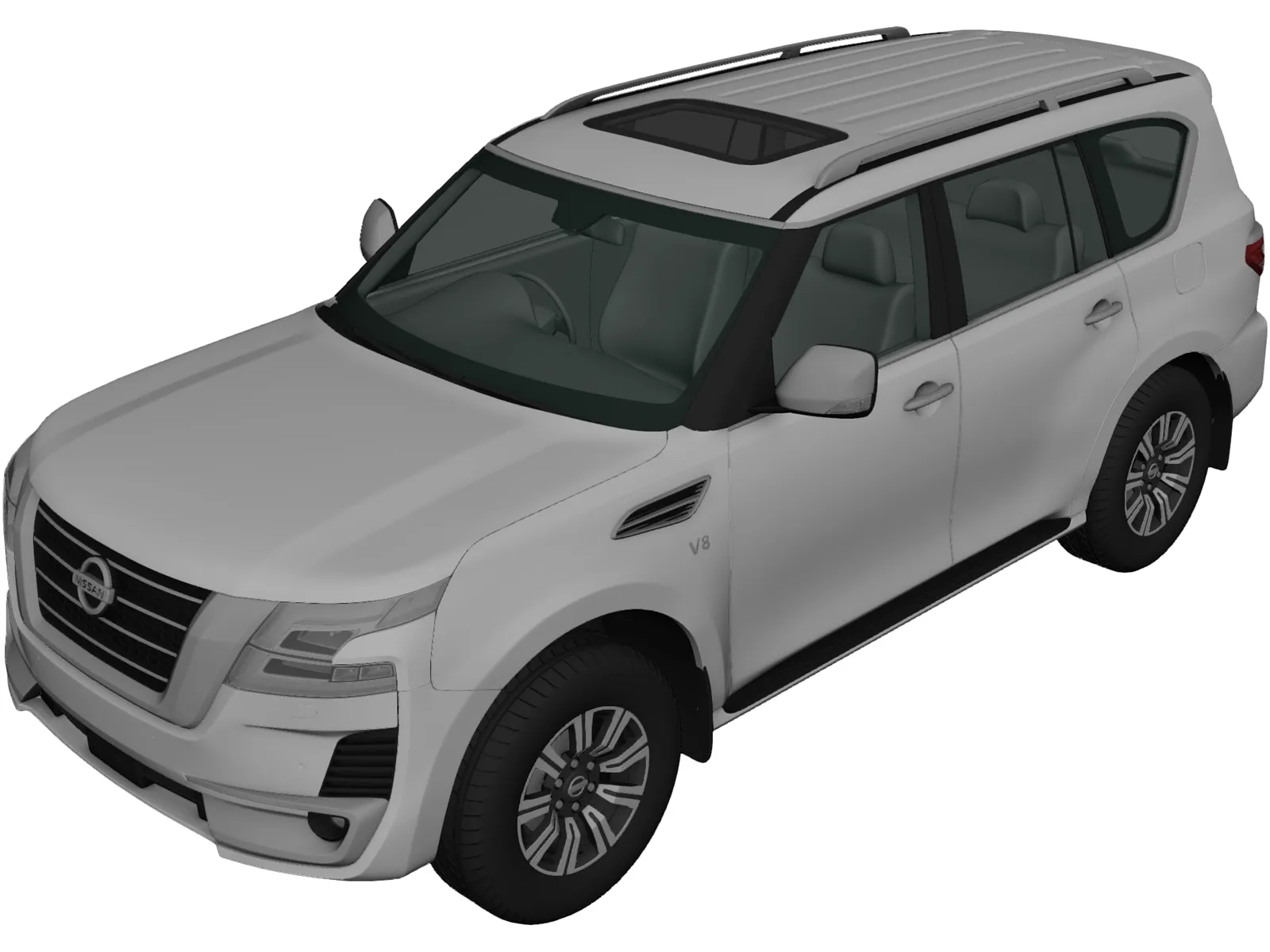 Nissan Patrol Ti L (2020) 3D Model main preview