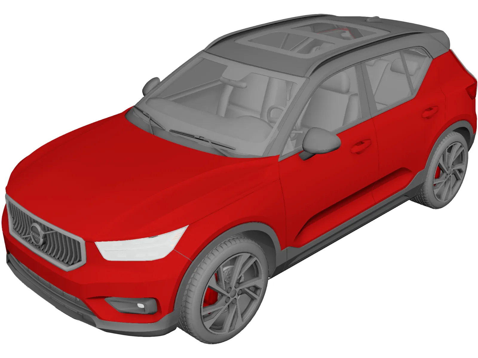 Volvo XC40 (2020) 3D Model main preview