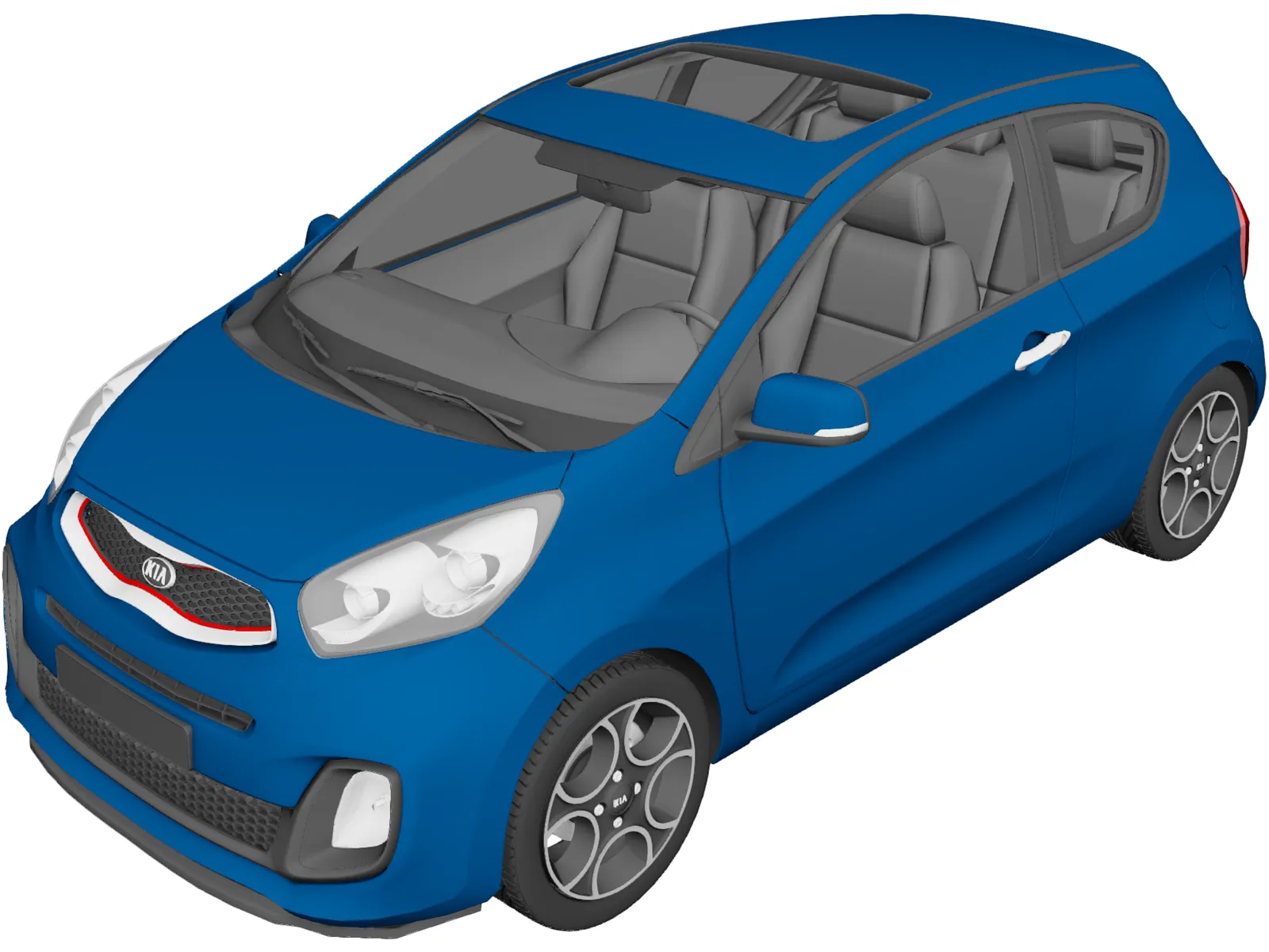 Kia Picanto Sport (2012) 3D Model main preview