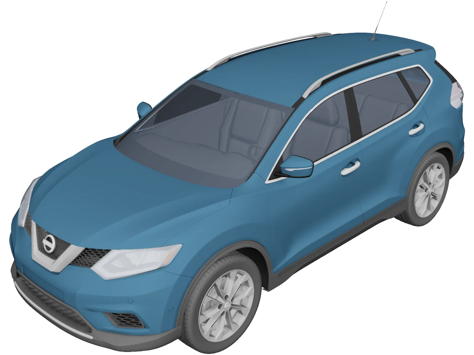 Nissan Rogue (2014) 3D Model main preview