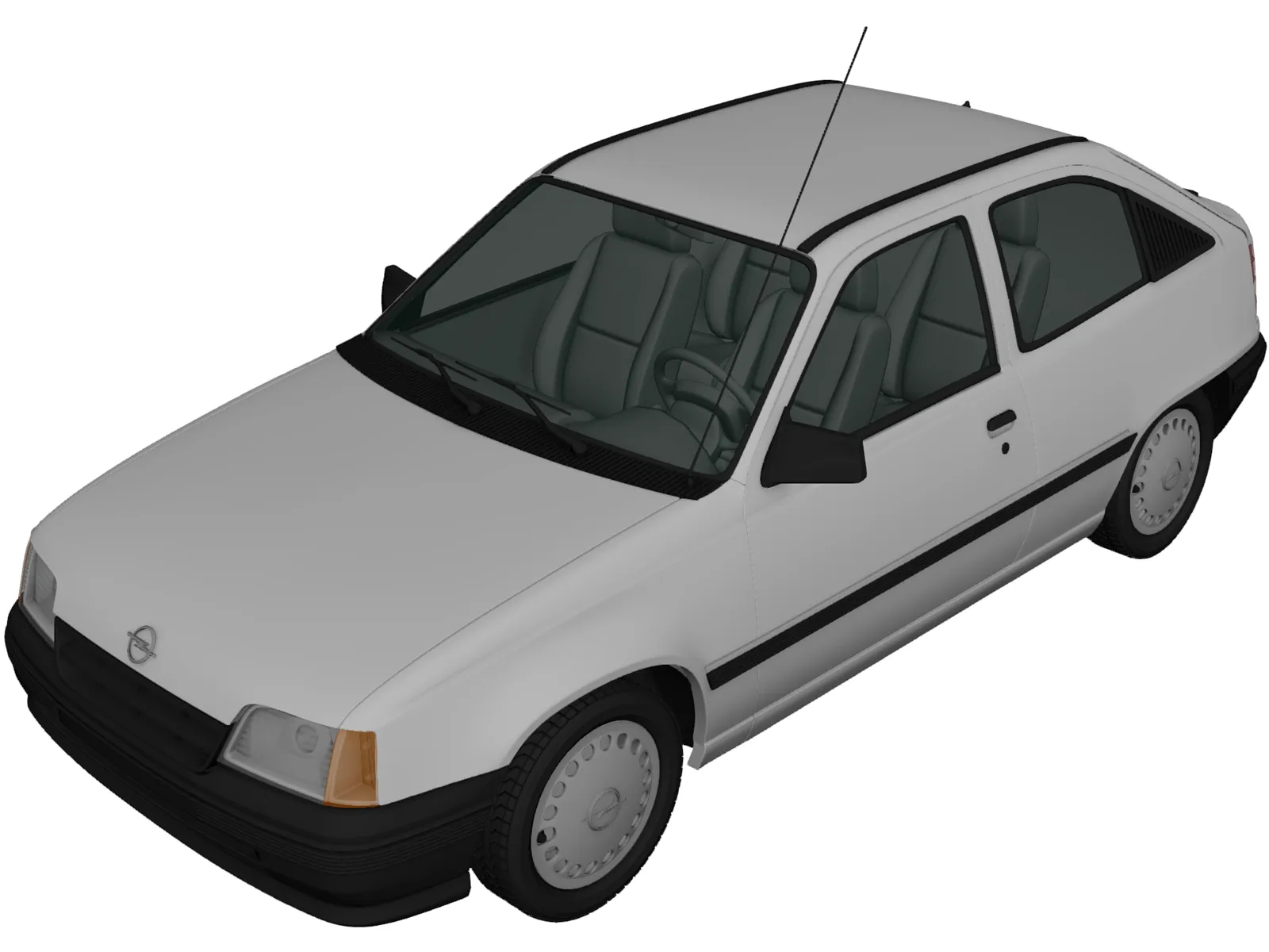 Opel Kadett 3-door (1991) 3D Model main preview