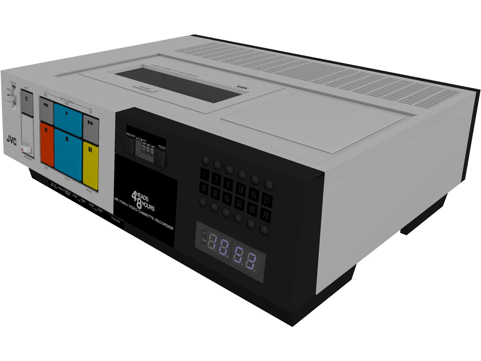JVC HR-7100U VCR 3D Model main preview