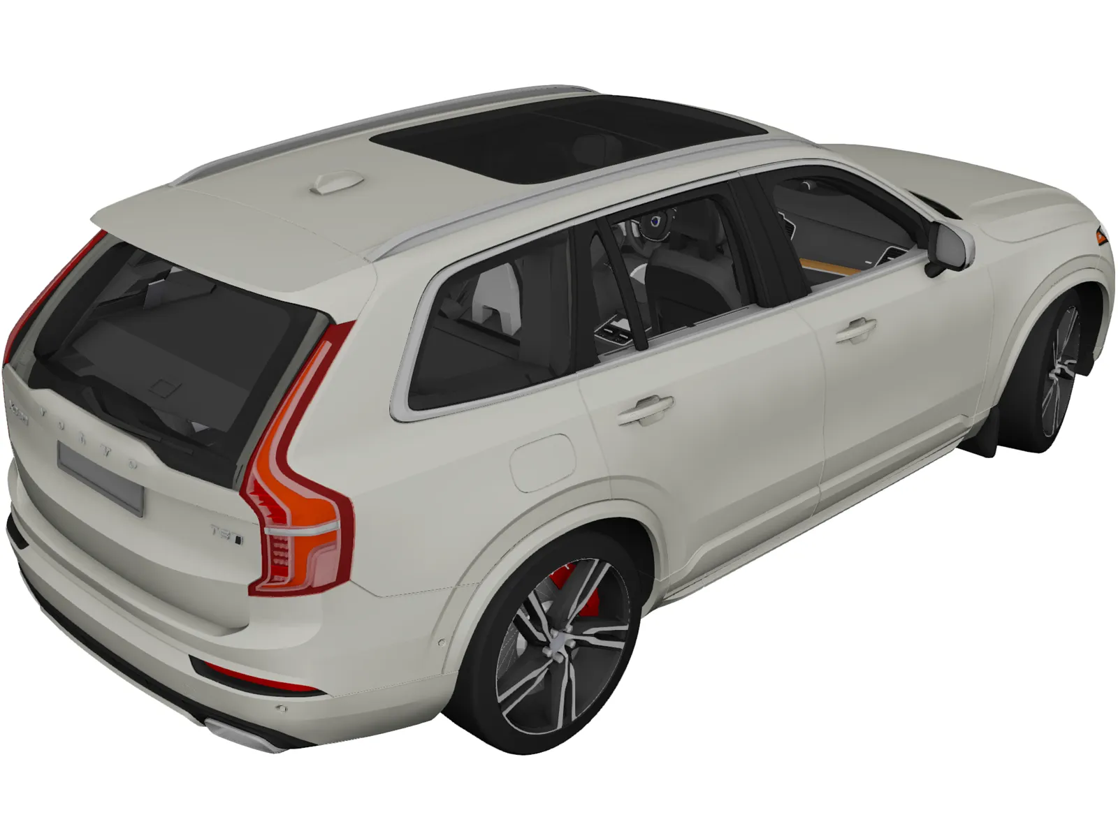 Volvo XC90 (2015) 3D Model main preview