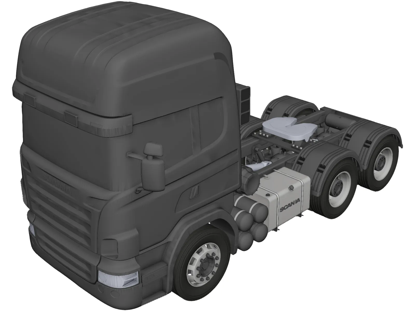 Scania 6x4 3D Model main preview