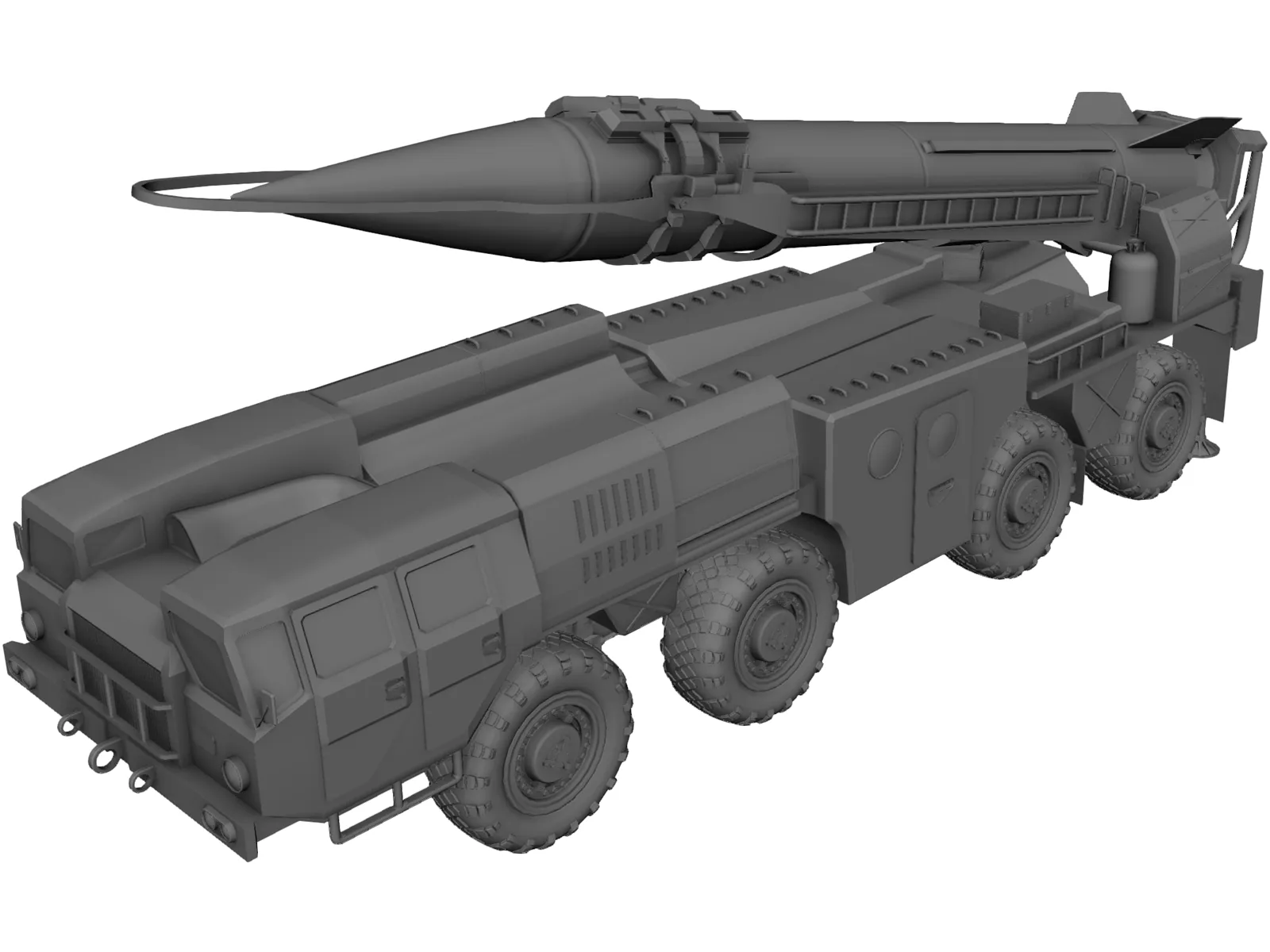 Scud Missile Launcher 3D Model main preview